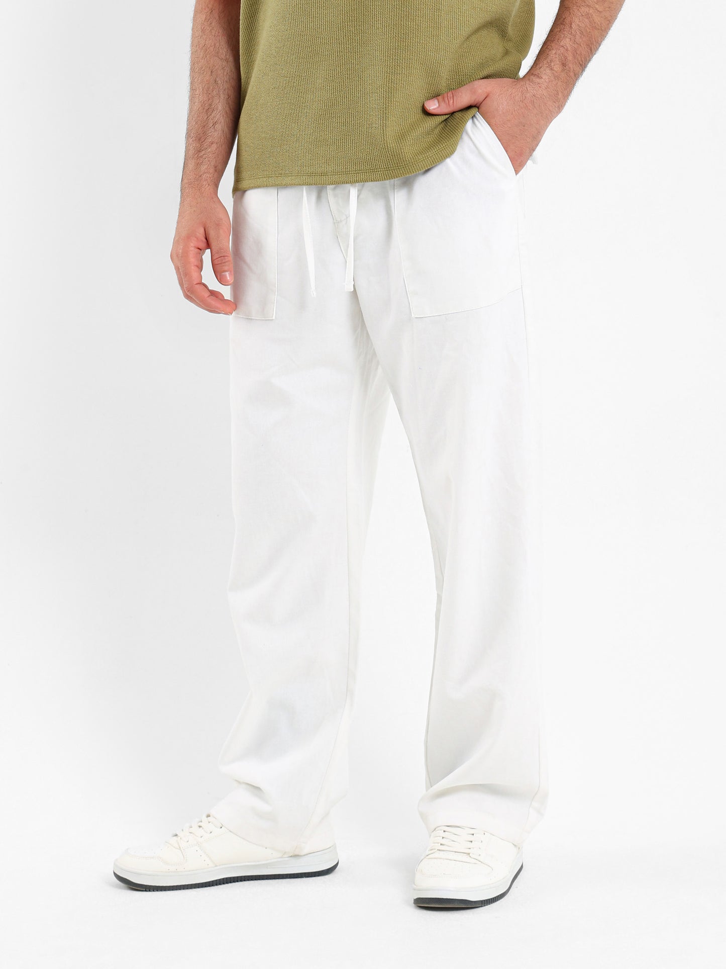 Loose Fit Pants With Big Pockets