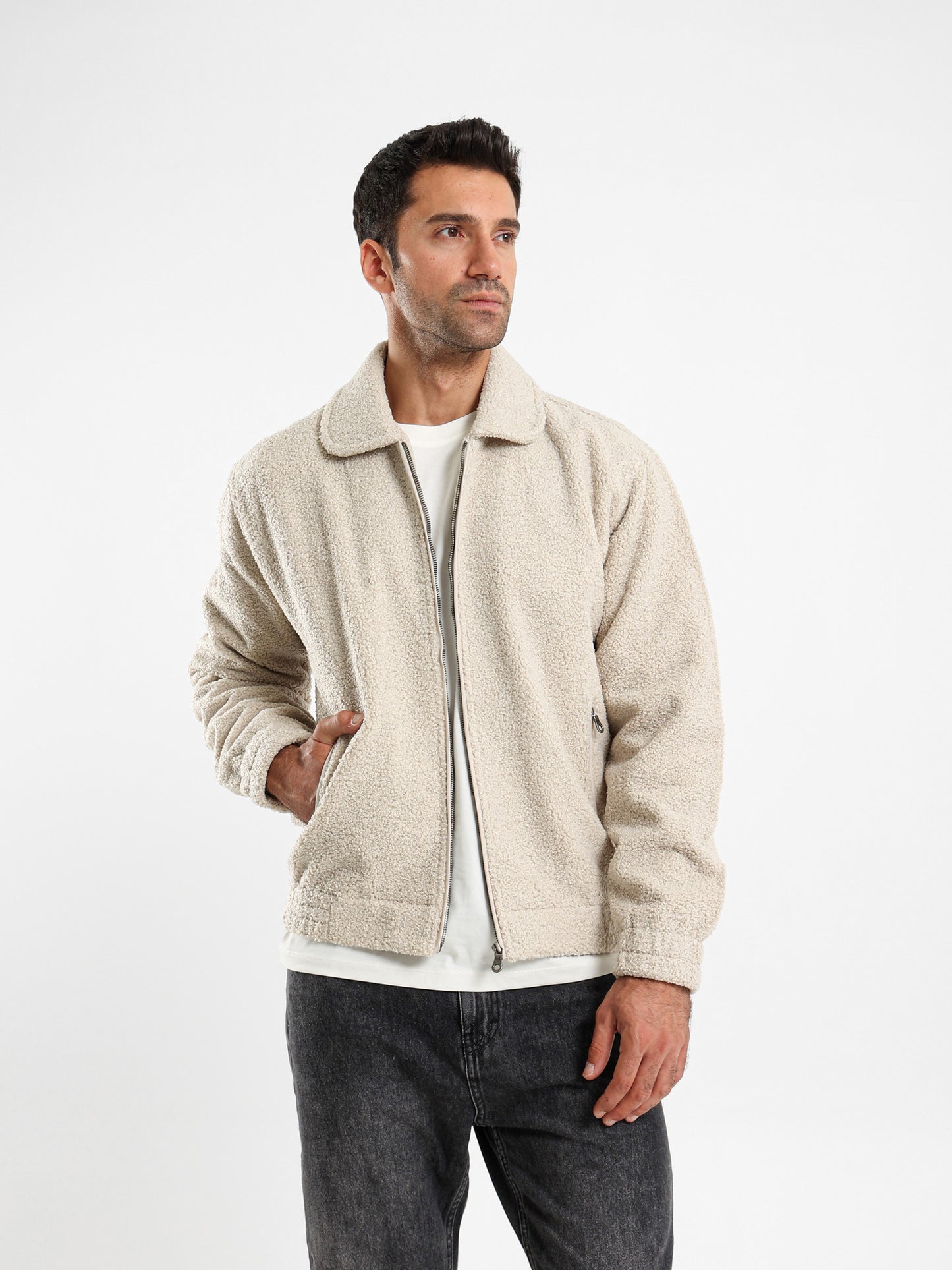 Regular Fit Teddy Jacket