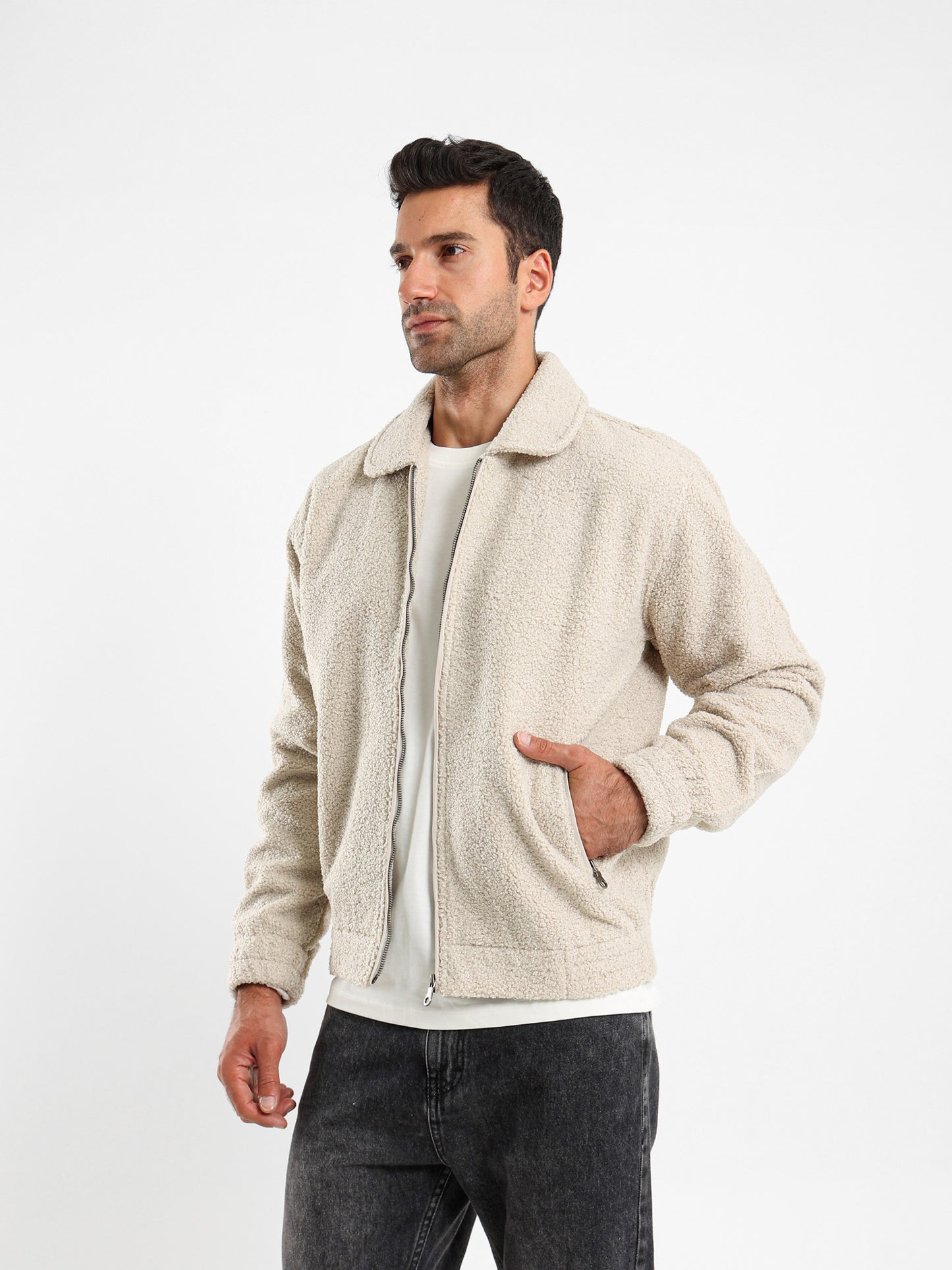 Regular Fit Teddy Jacket