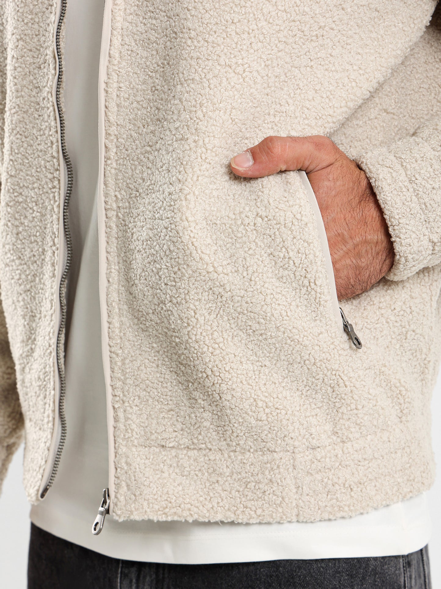 Regular Fit Teddy Jacket