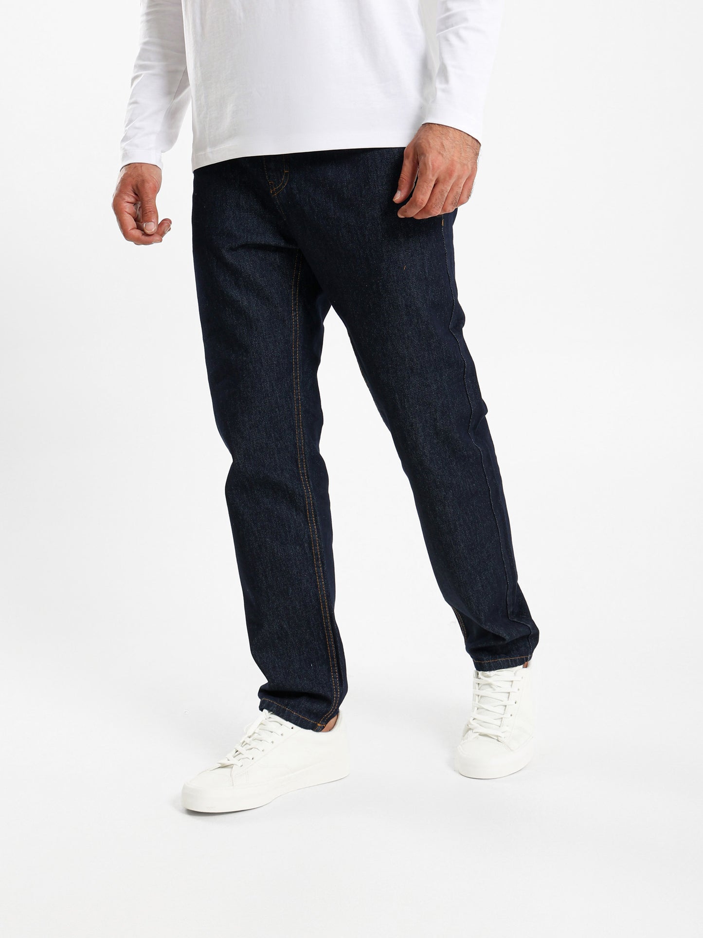 Regular Fit Same Wash Denim Jeans with Pockets