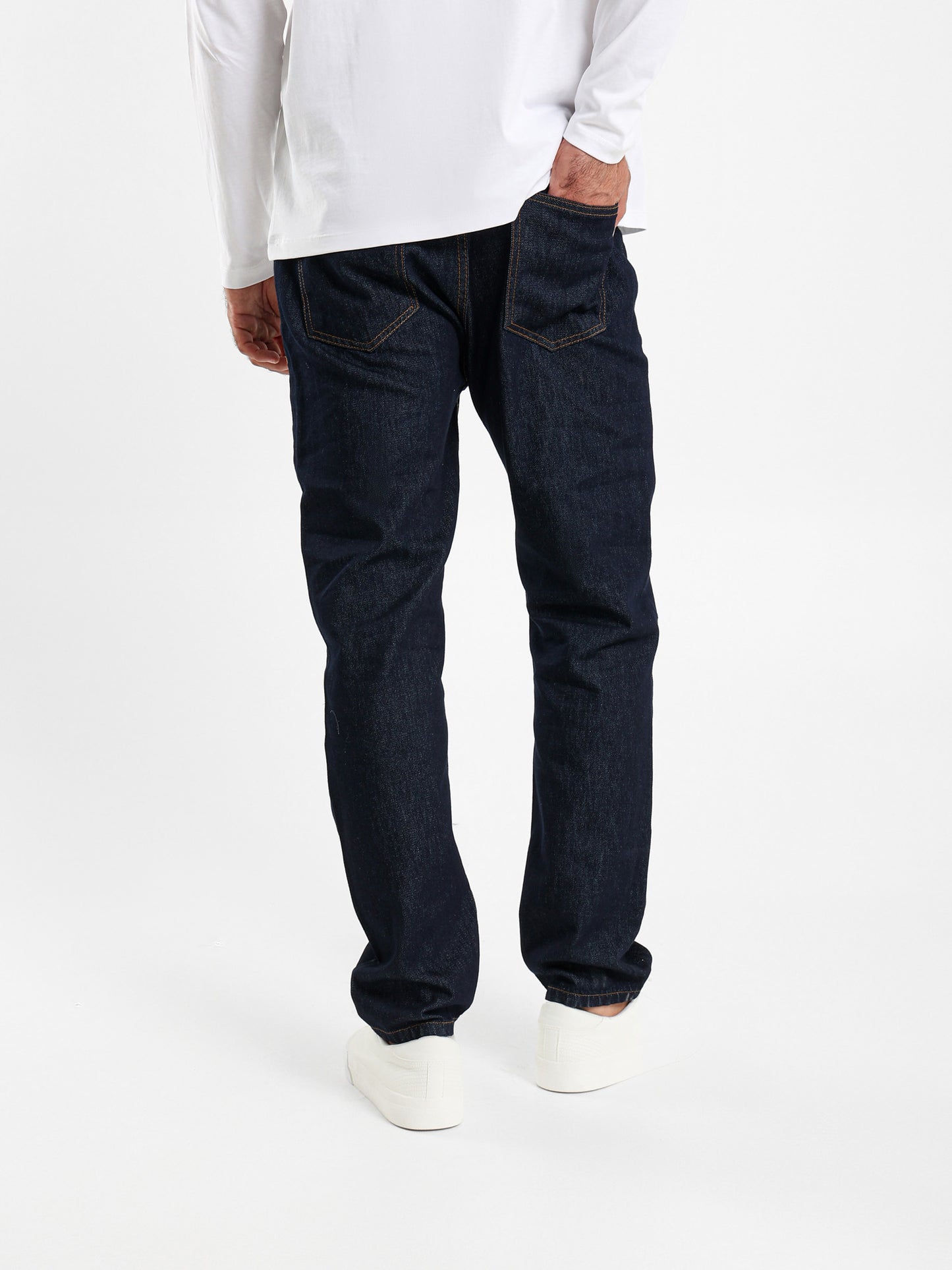 Regular Fit Same Wash Denim Jeans with Pockets
