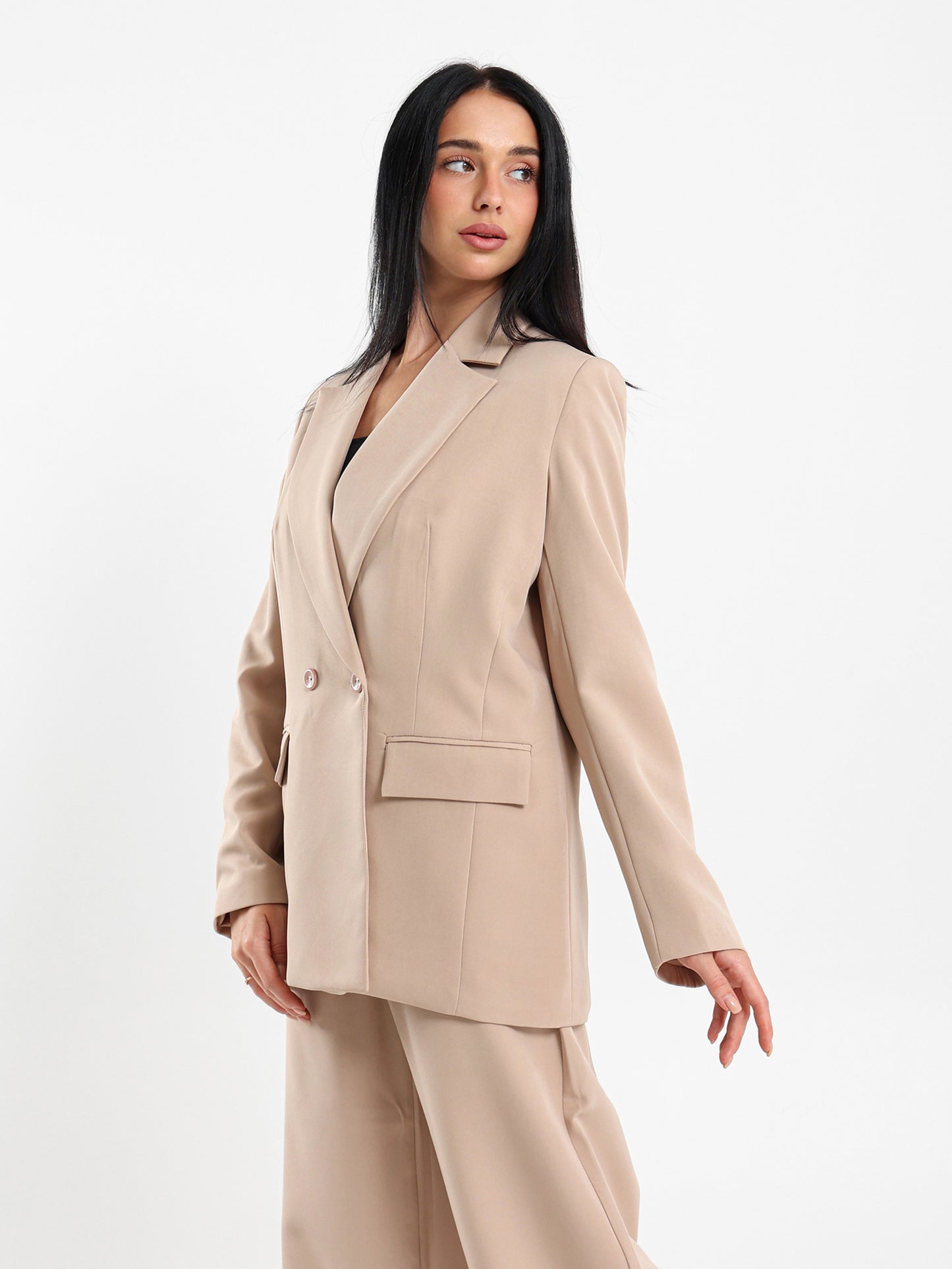 Double-Breasted Loose-Fit Blazer