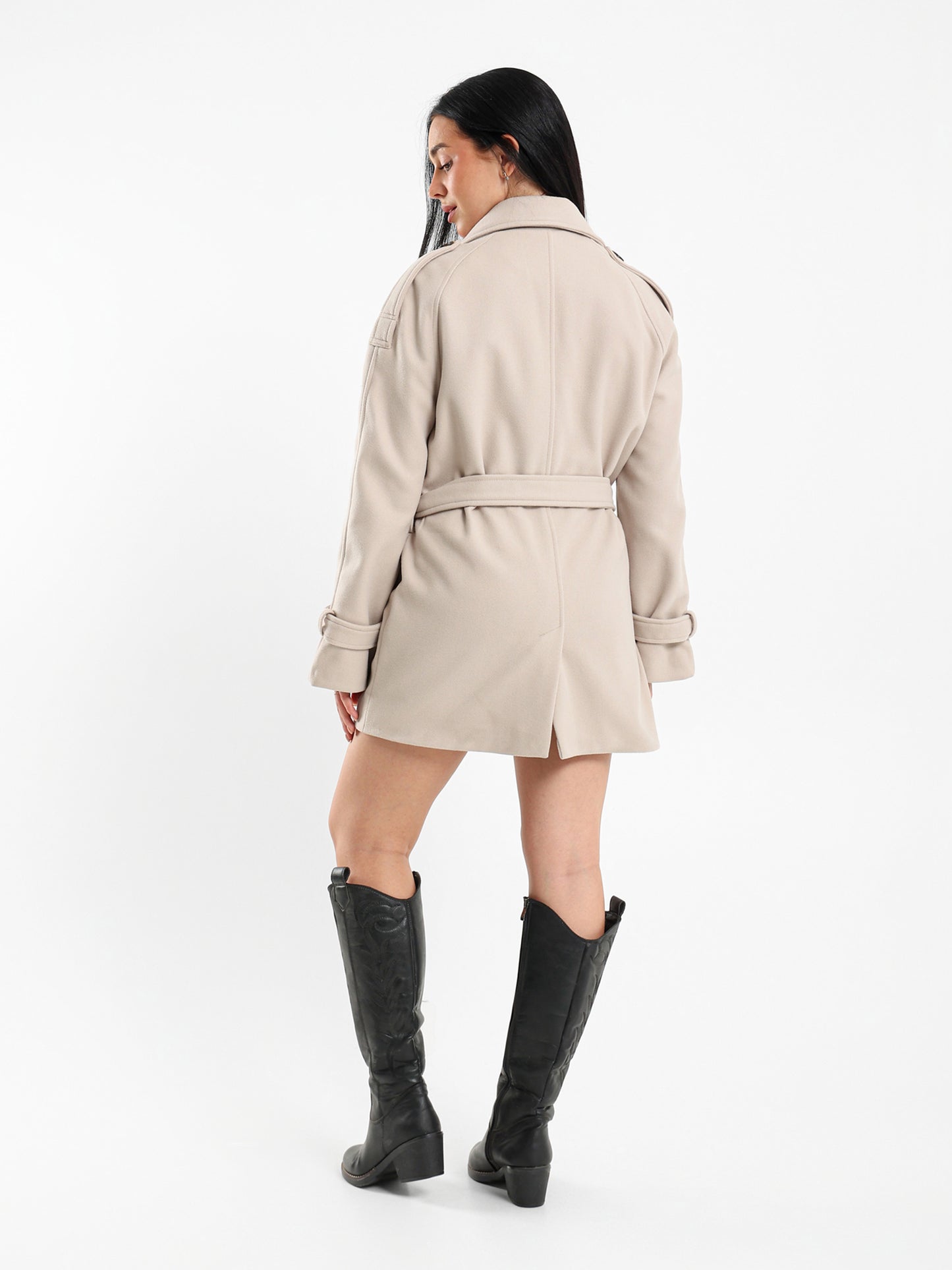 Belted Double-Breasted Jacket