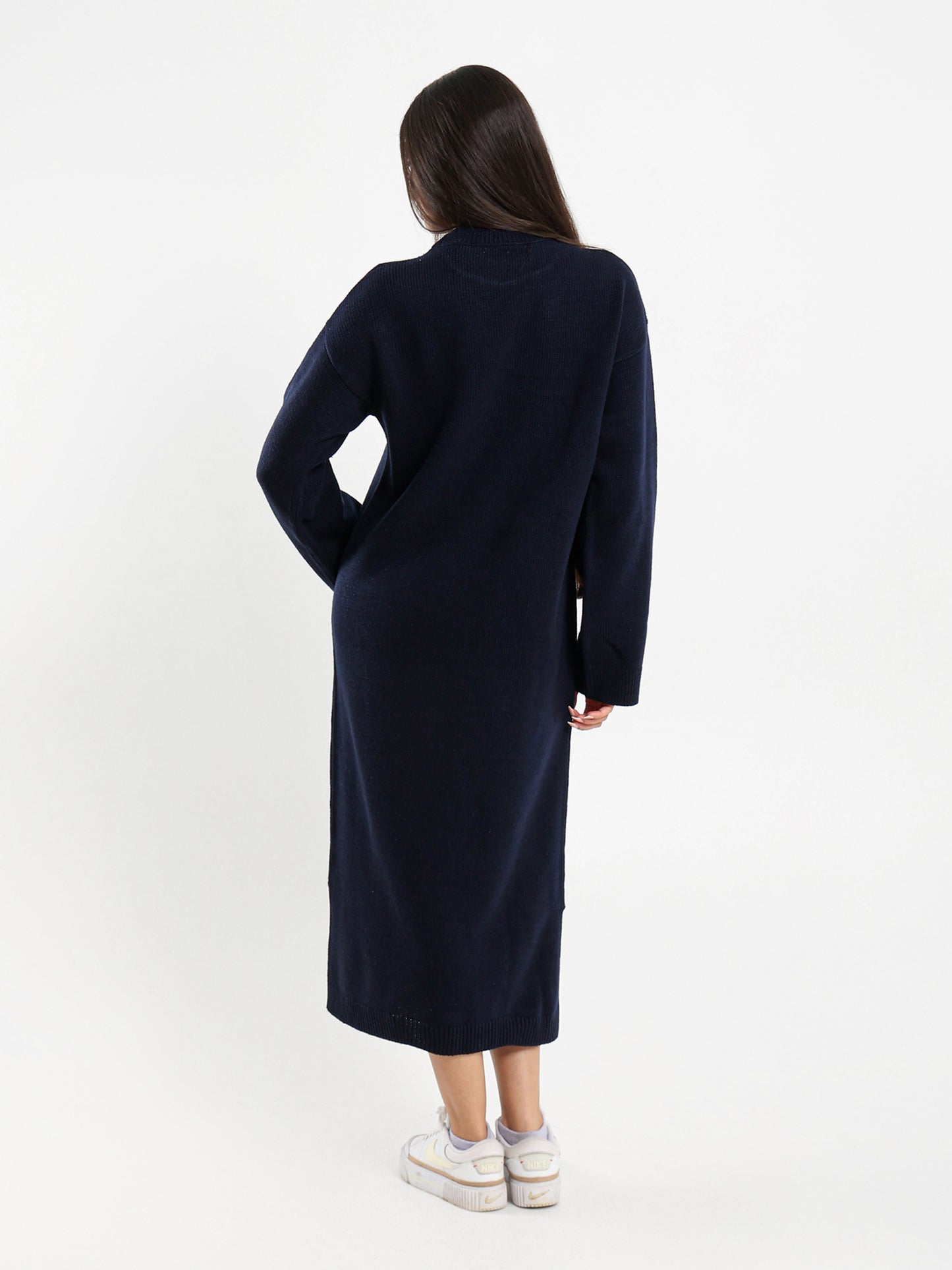 Midi High-Neck Dress