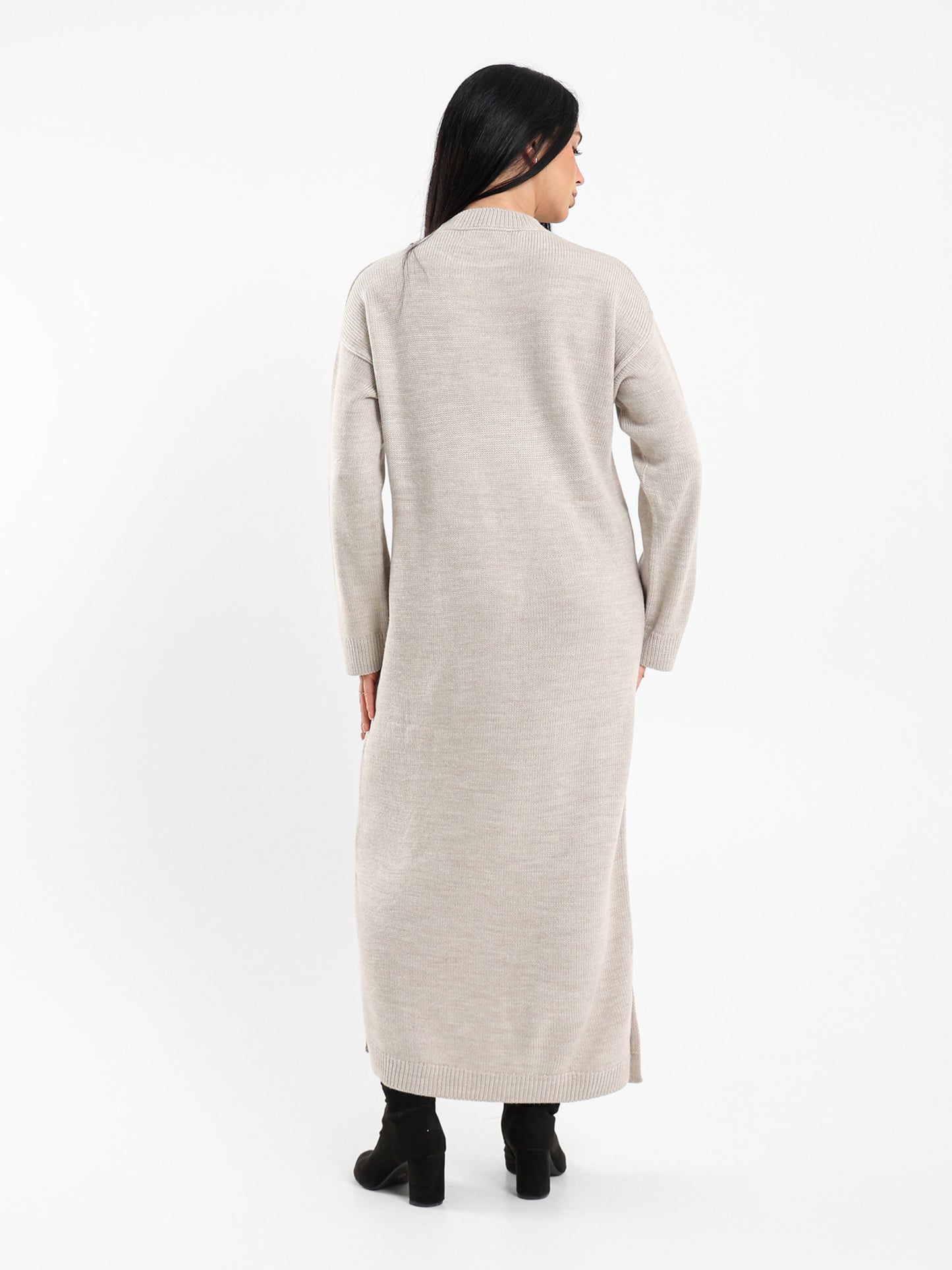 Midi High-Neck Dress