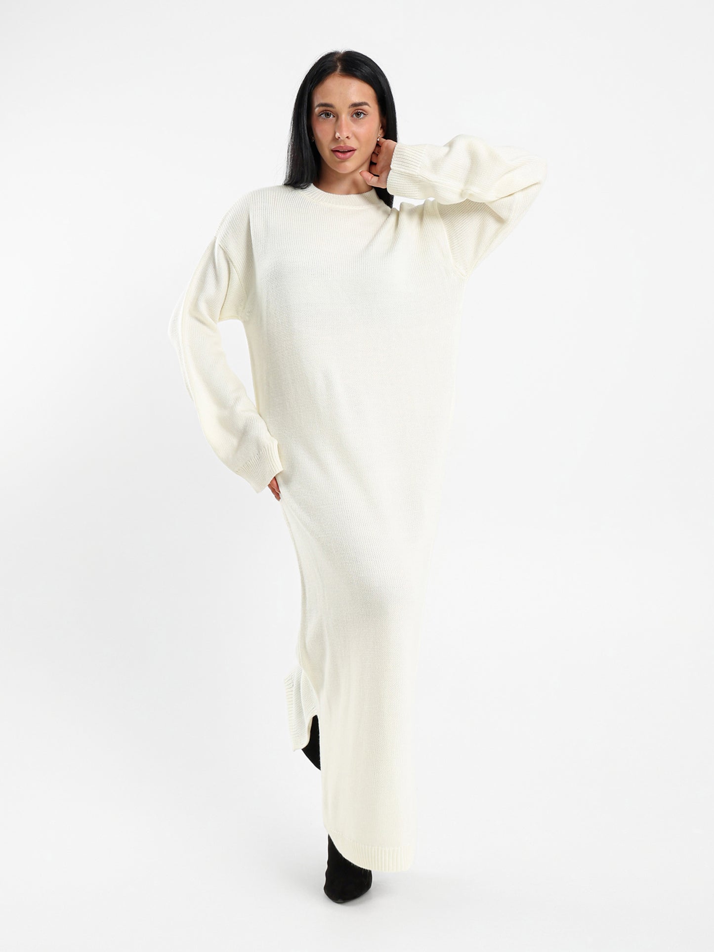 Midi High-Neck Dress