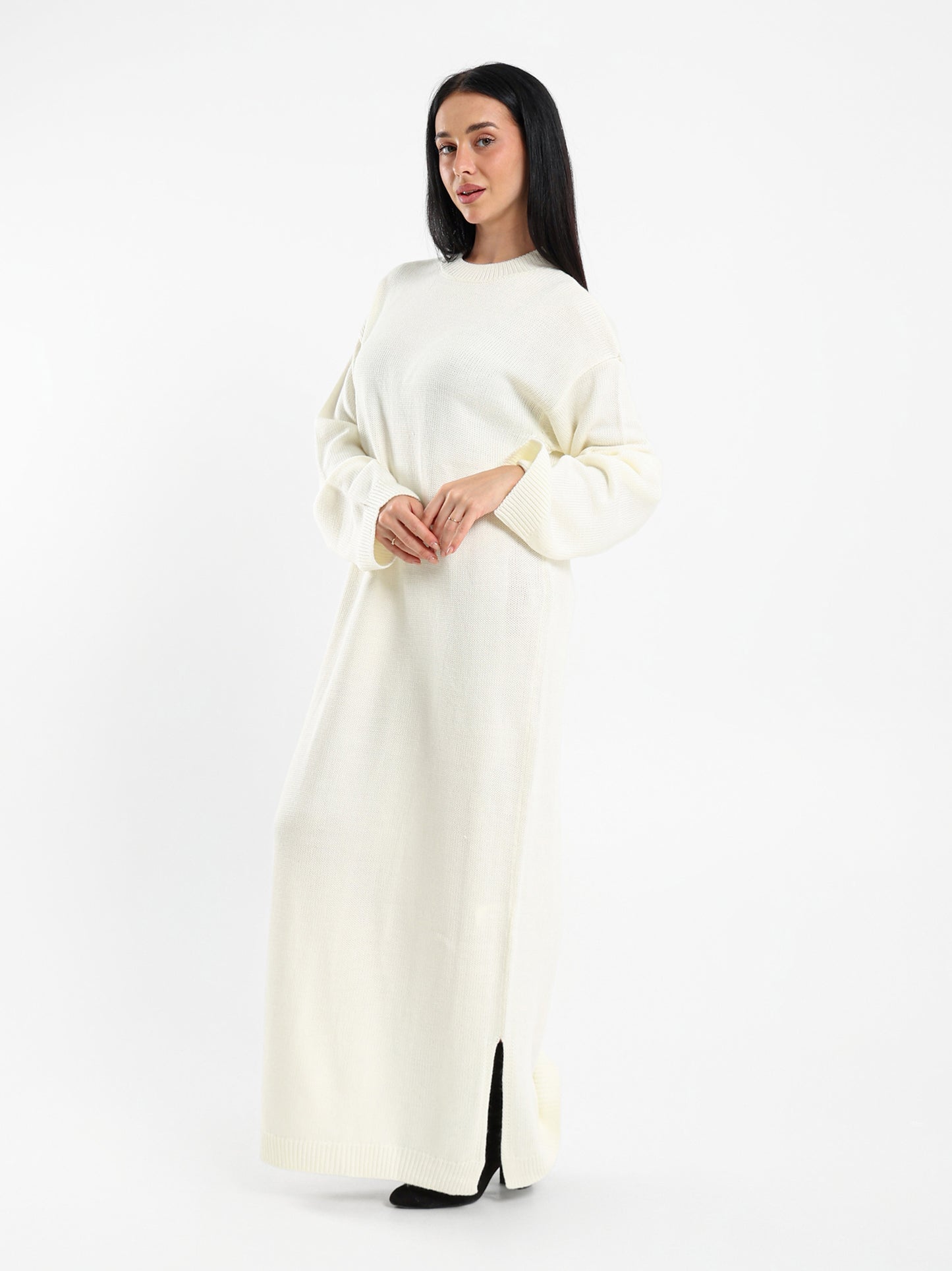 Midi High-Neck Dress