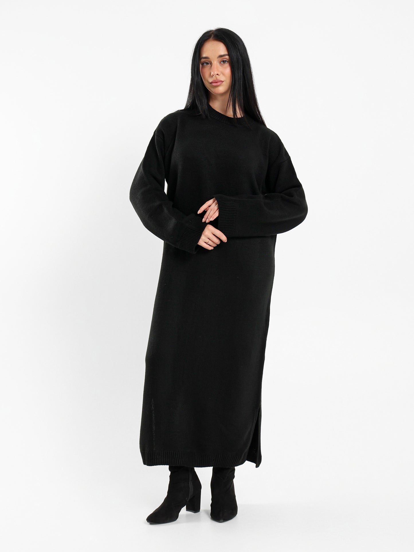 Midi High-Neck Dress