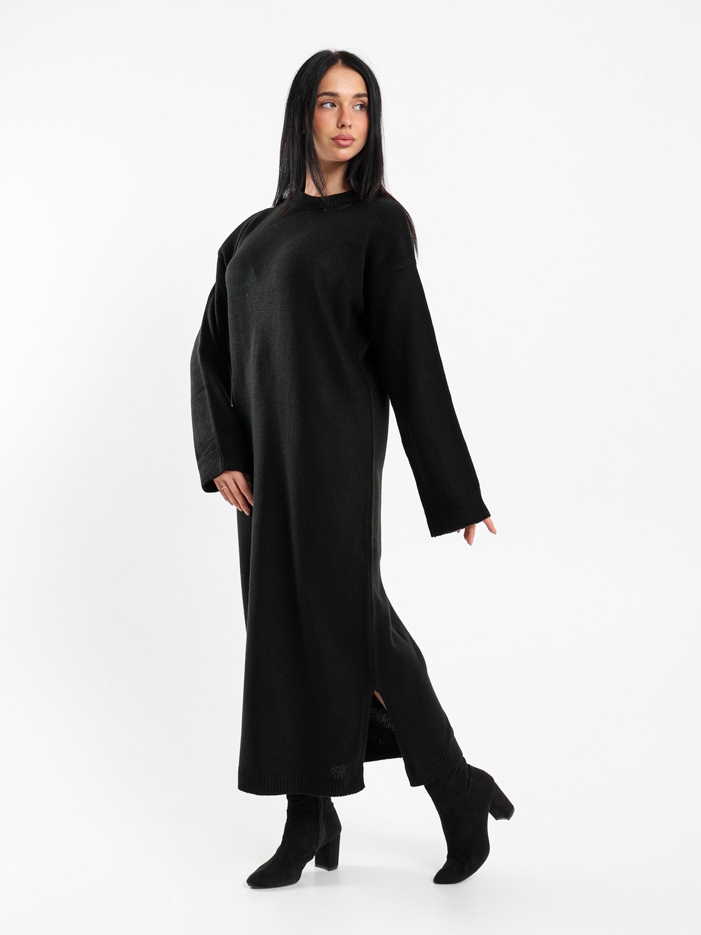Midi High-Neck Dress