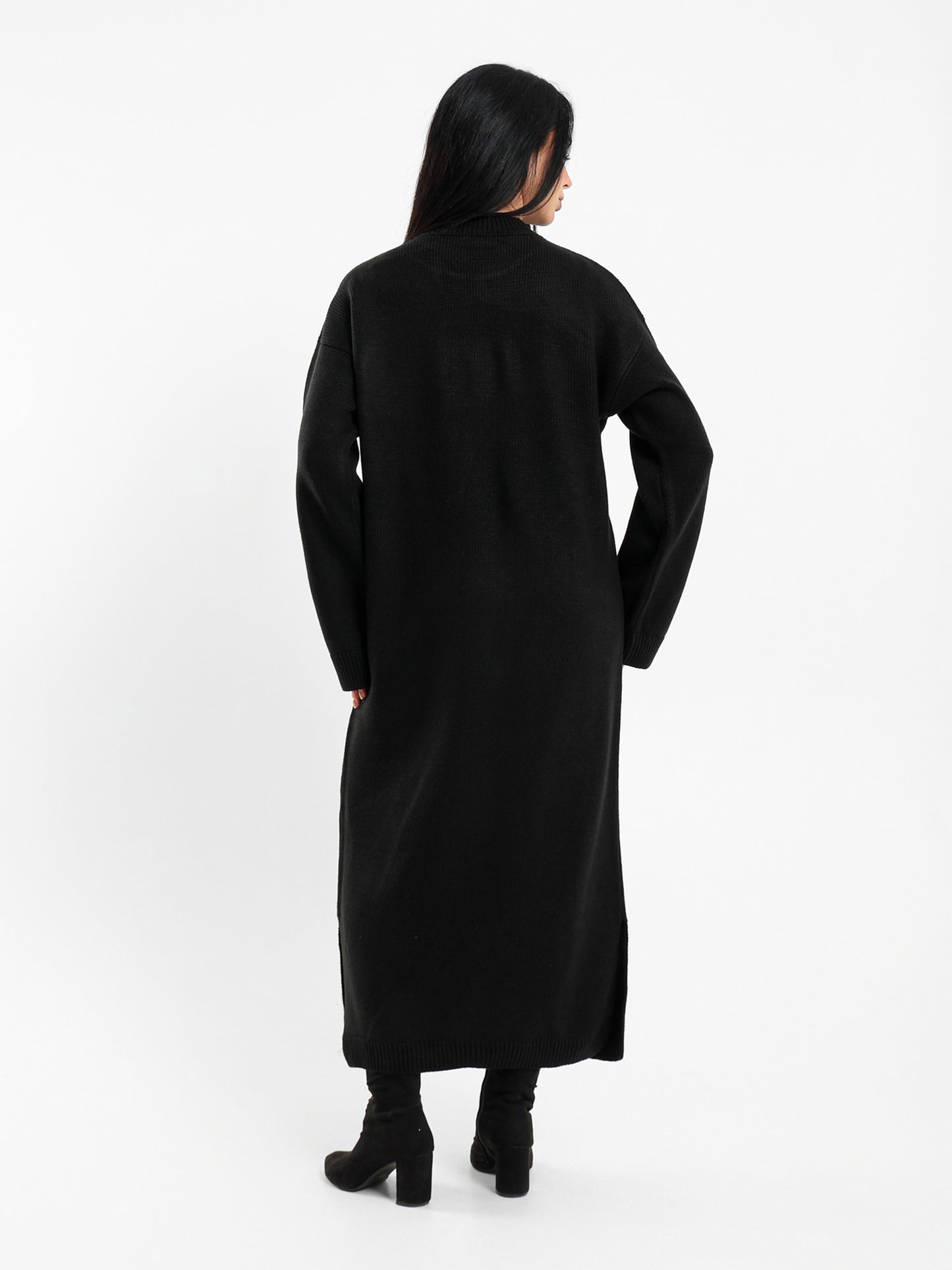 Midi High-Neck Dress