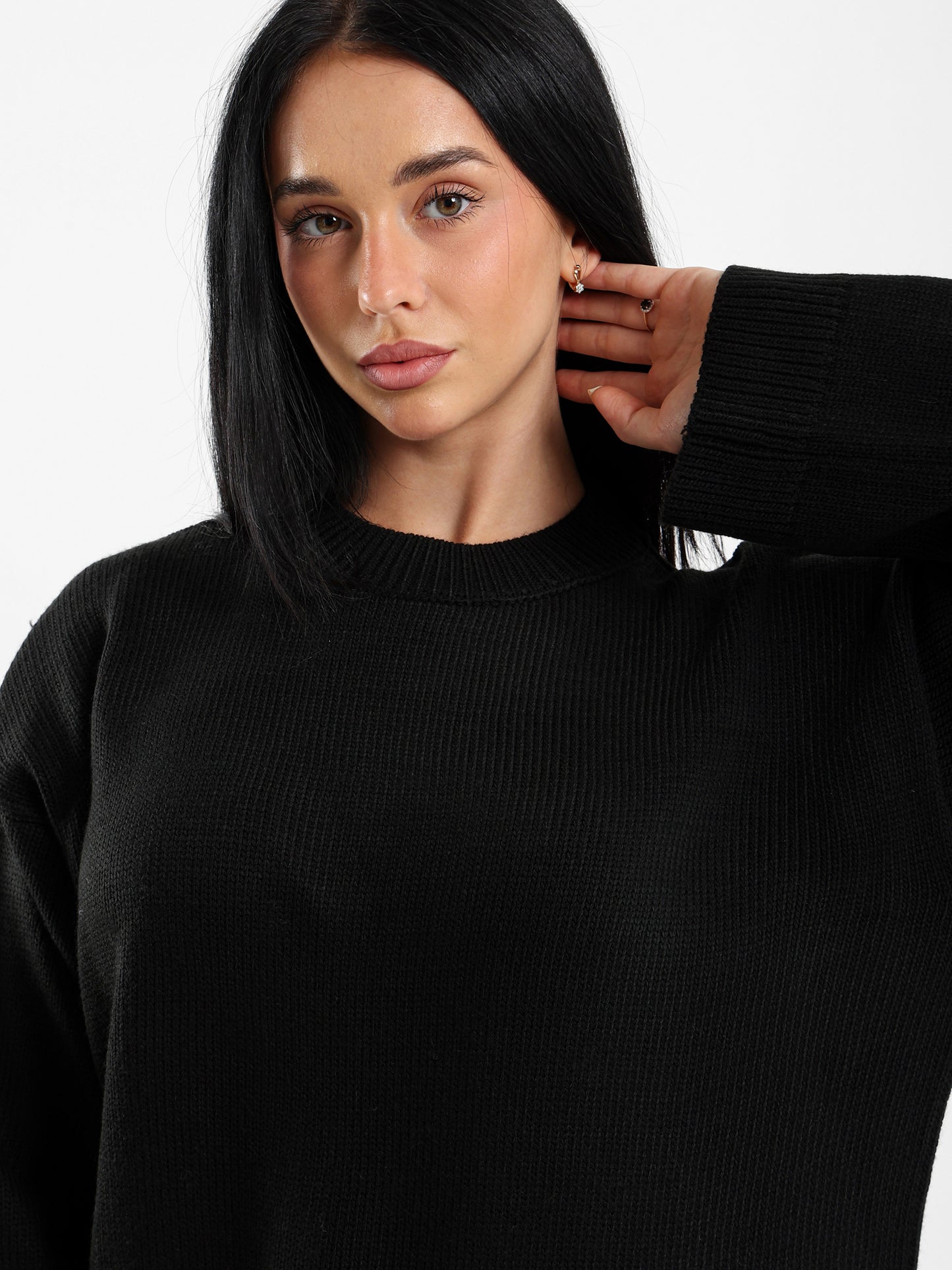 Midi High-Neck Dress