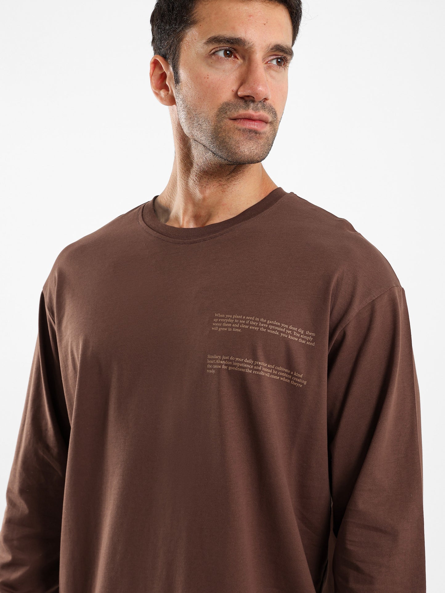 Oversized Heavy Jersey T-Shirt with Front Print