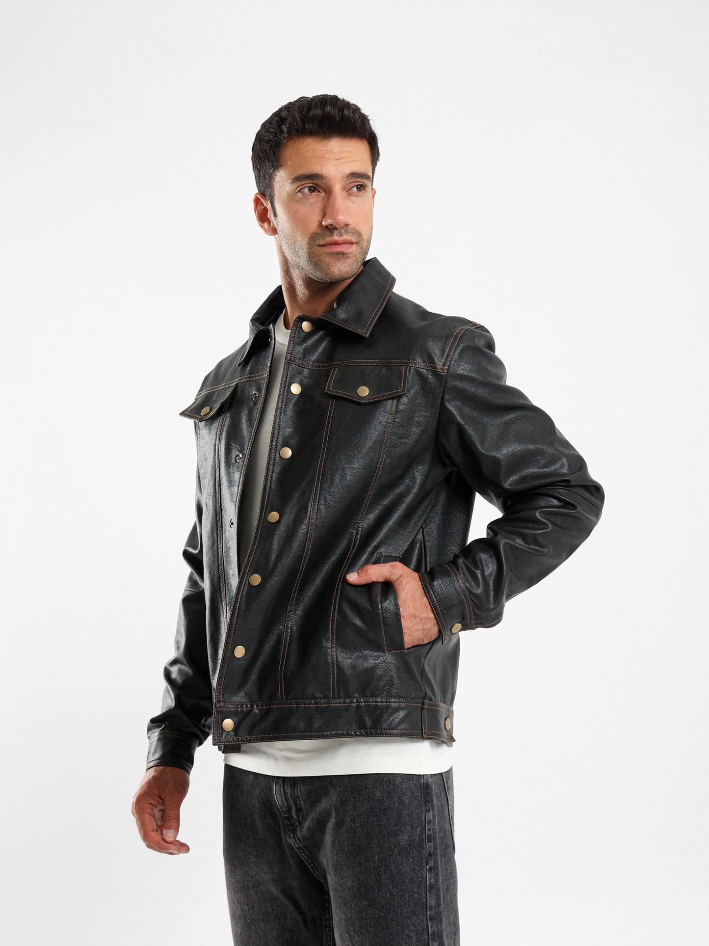 Faux Leather Jacket