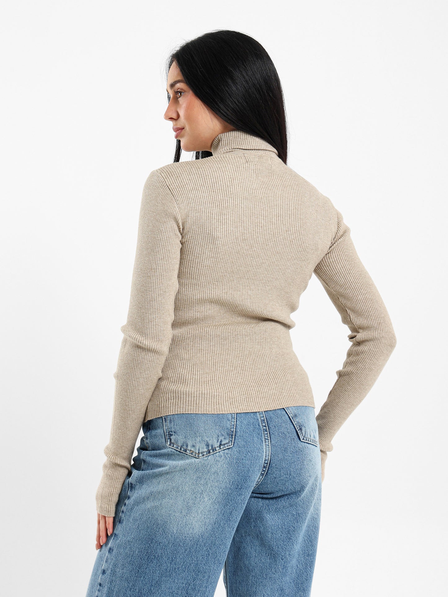 Fitted Turtleneck Pullover