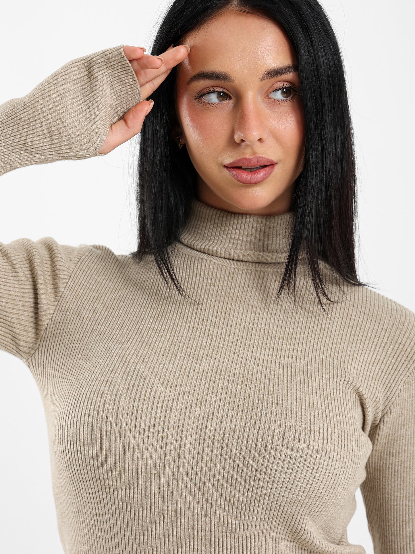 Fitted Turtleneck Pullover