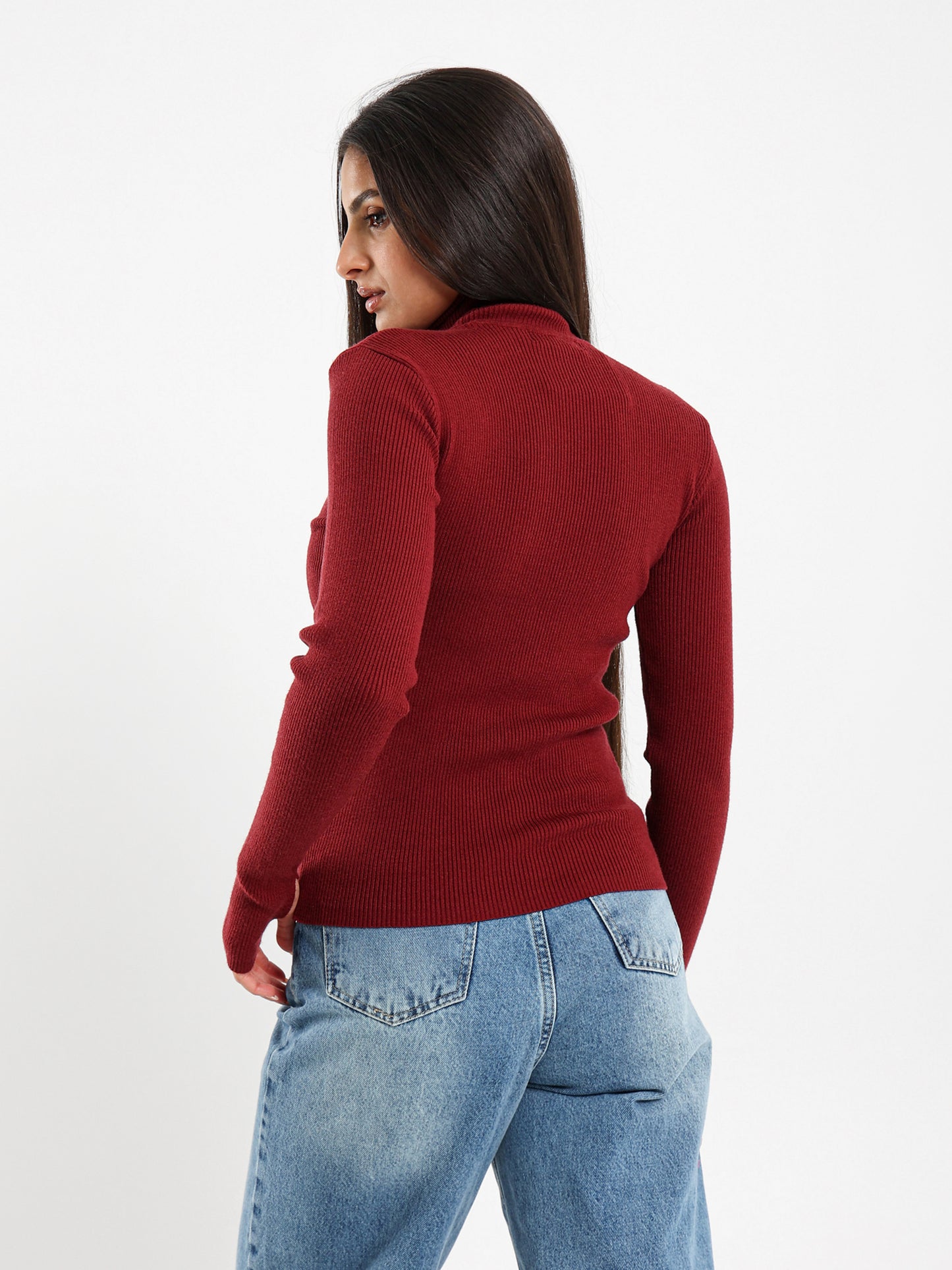 Fitted Turtleneck Pullover