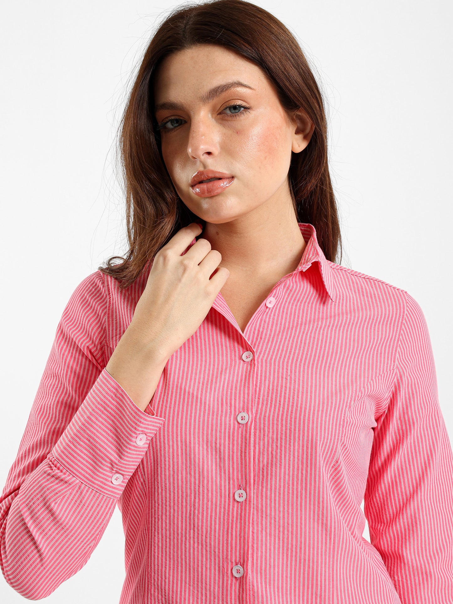 Striped Poplin Shirt