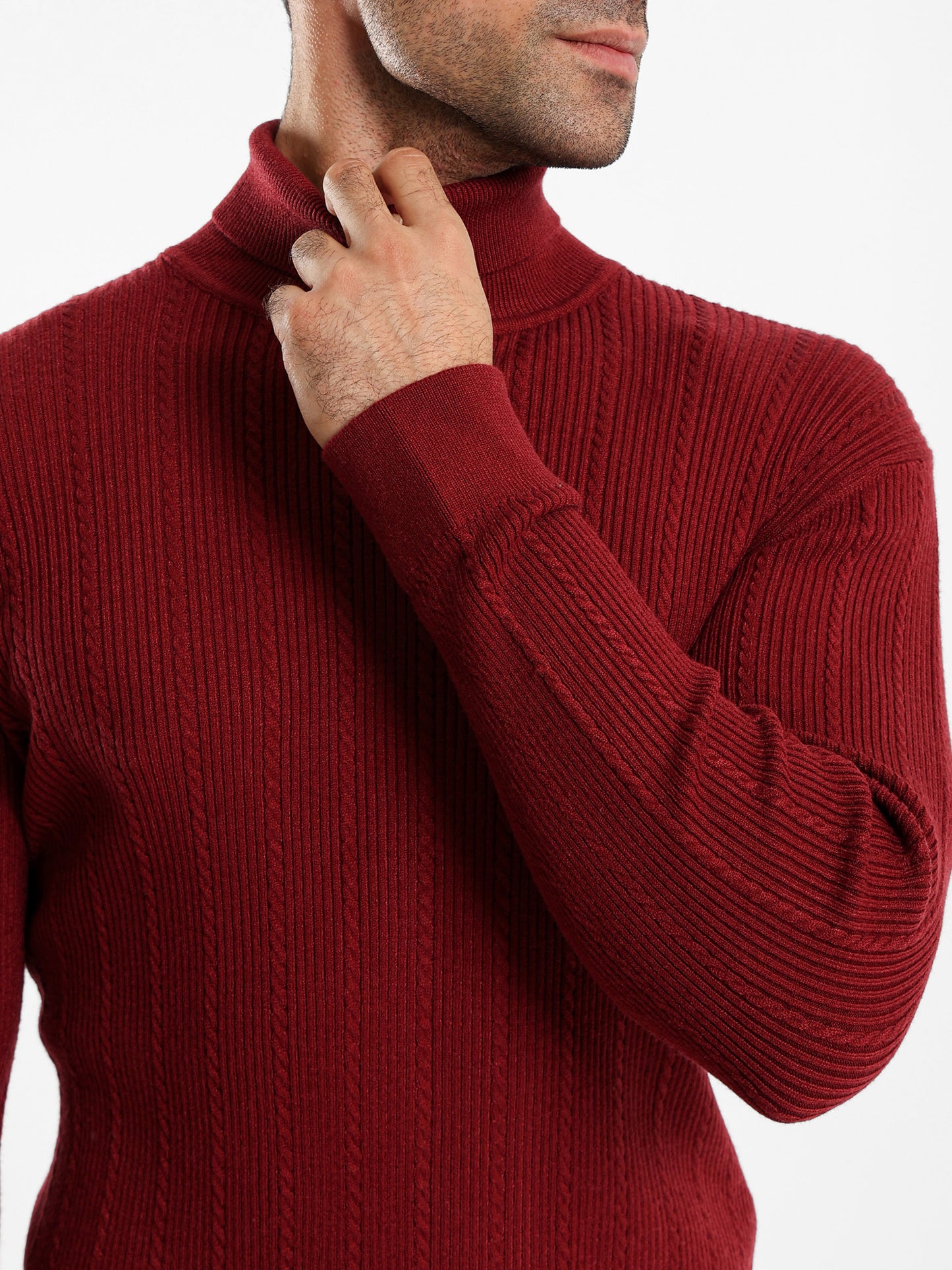 Regular Fit High Neck Pullover