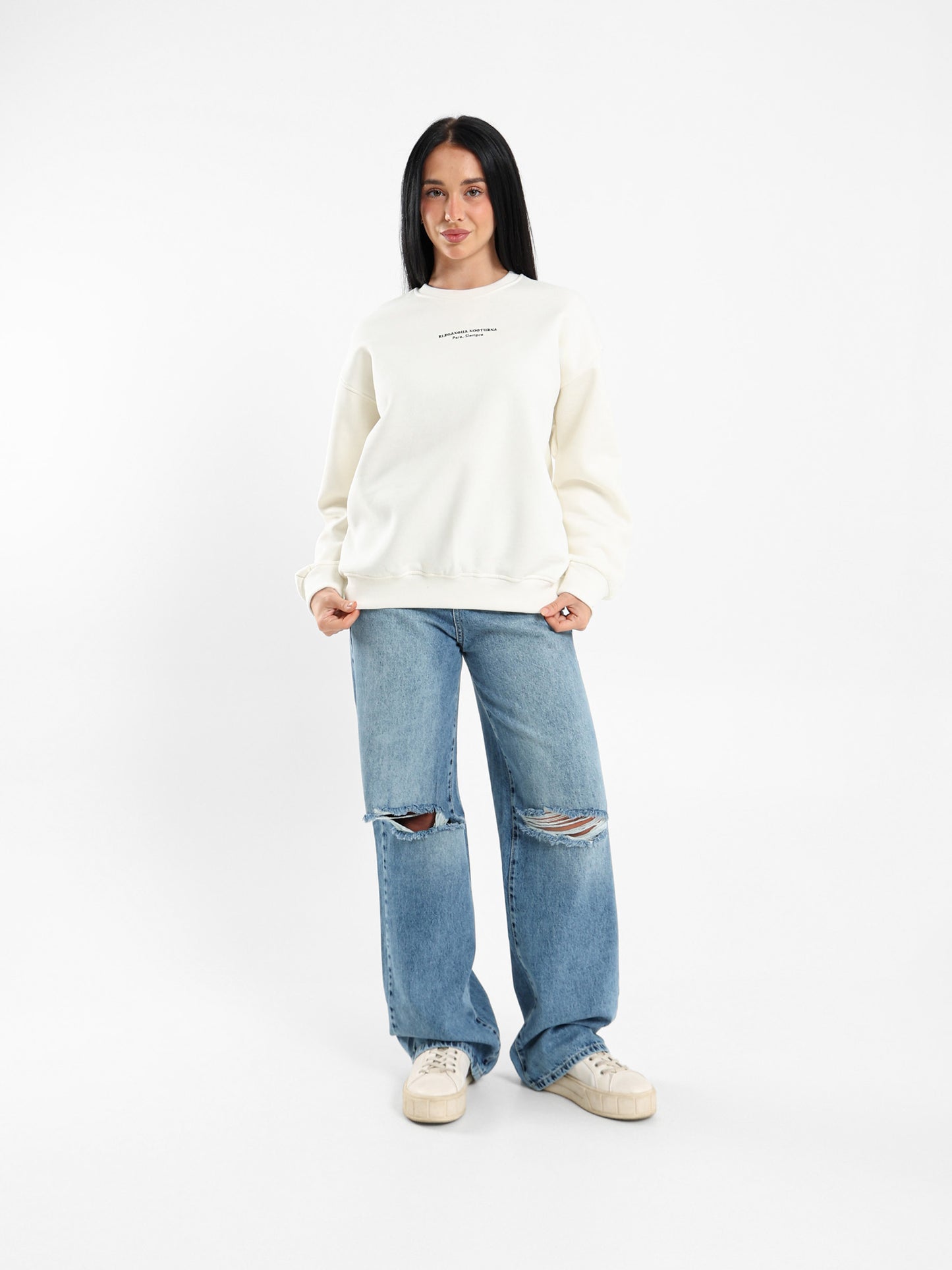 Foil Back Printed Sweatshirt