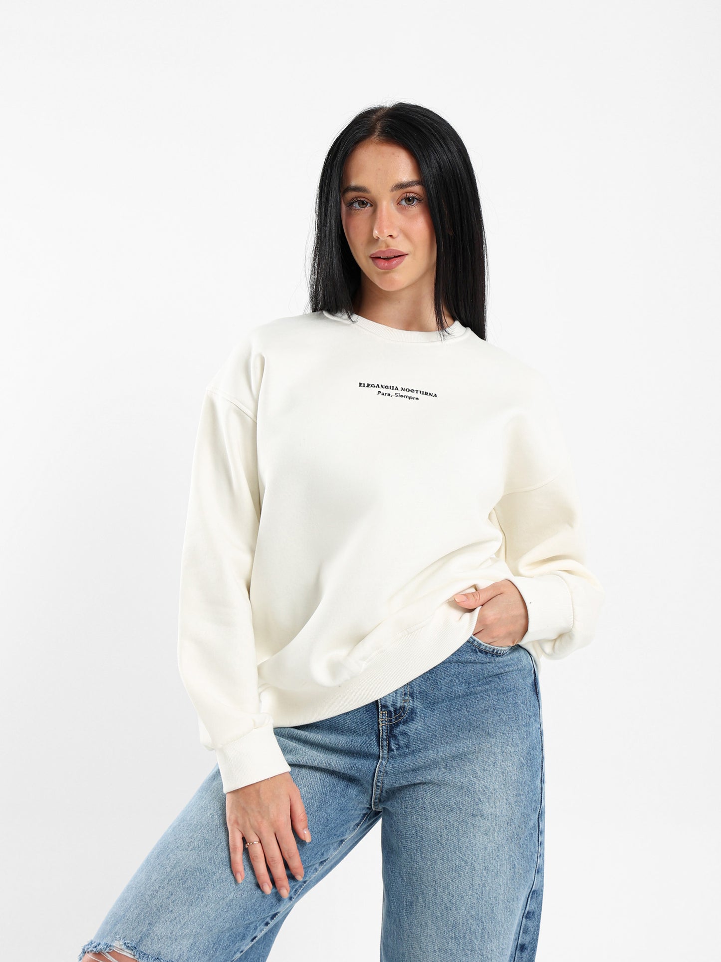Foil Back Printed Sweatshirt