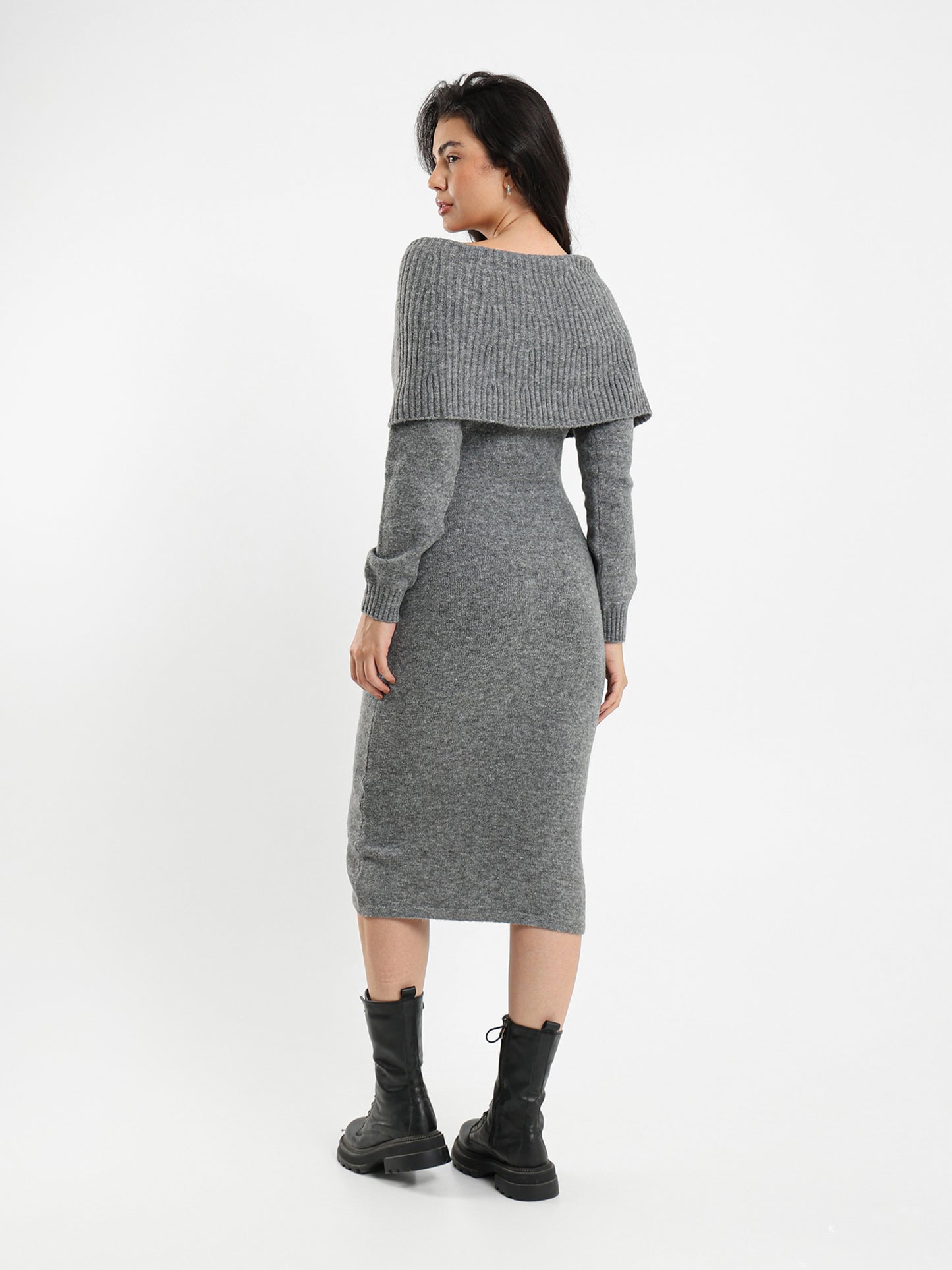 Off-the-Shoulder Midi Dress