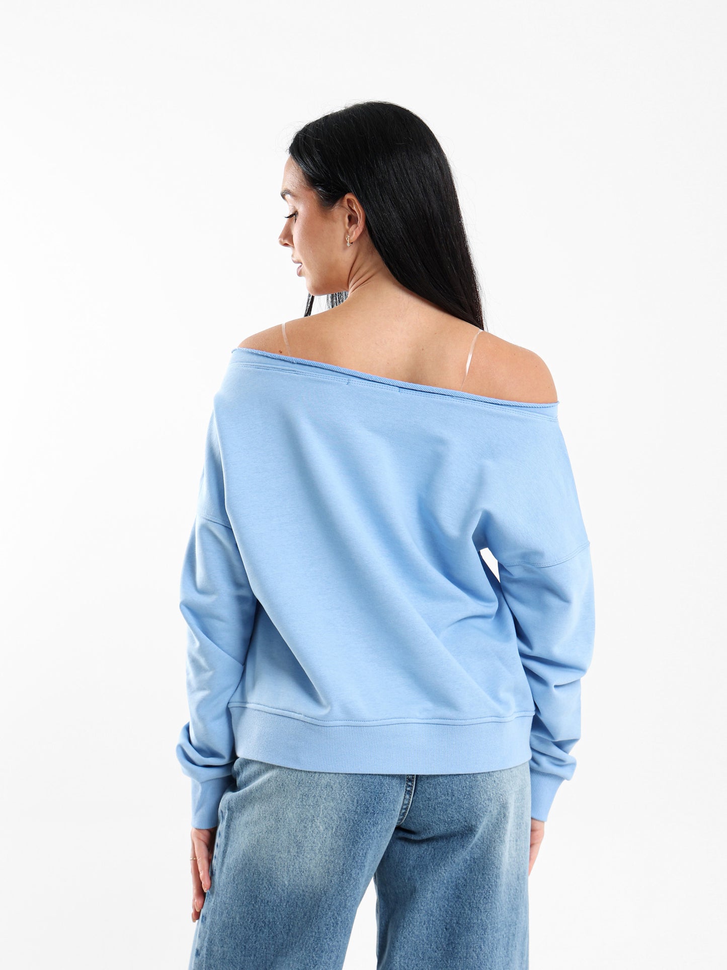 Lumi Printed Off-the-Shoulder Sweatshirt