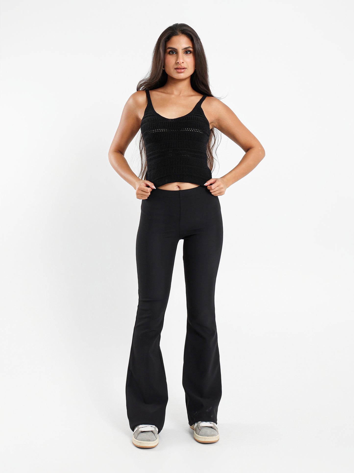 Wide Spaghetti Straps Knit Top