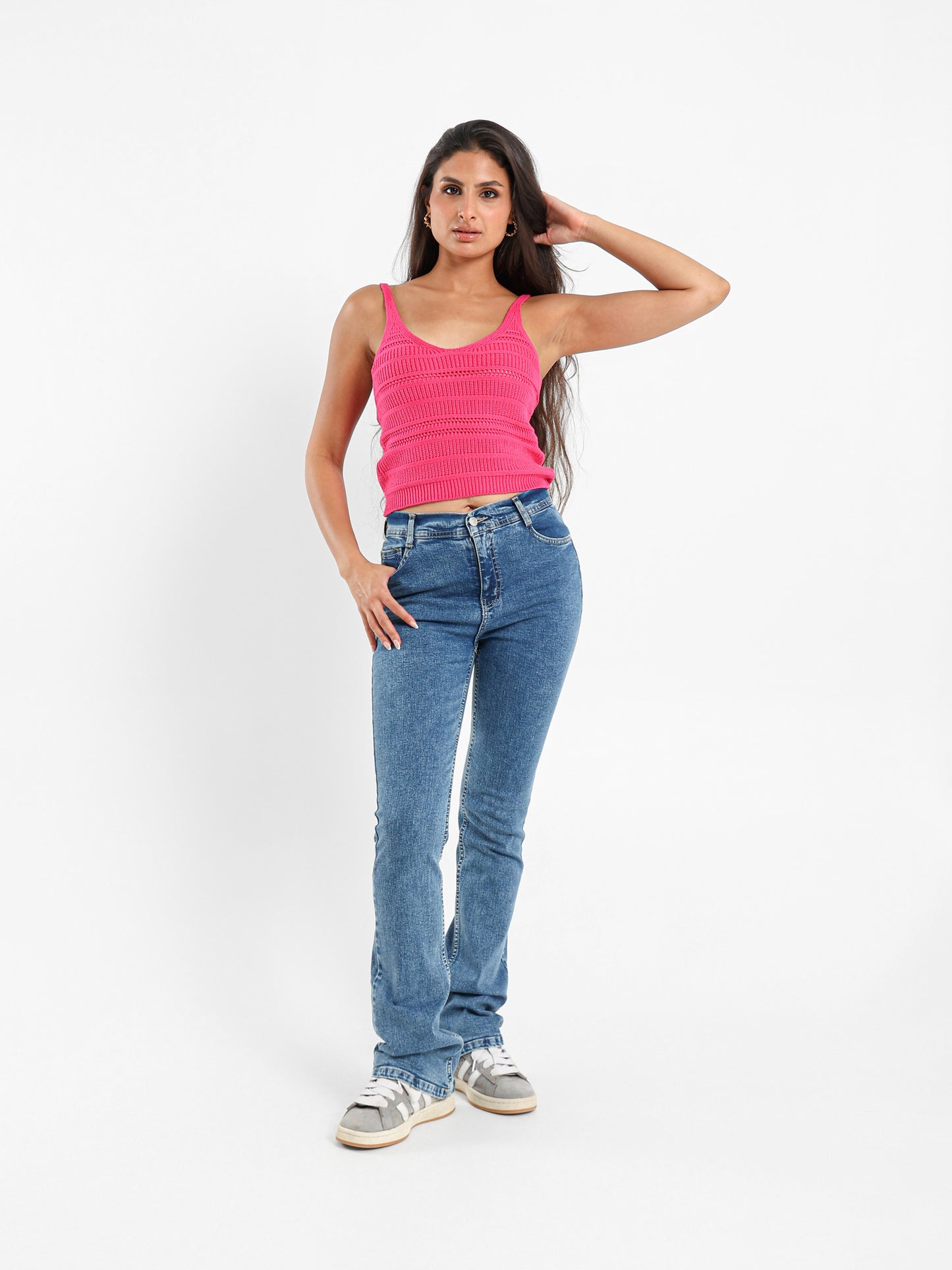 Wide Spaghetti Straps Knit Top