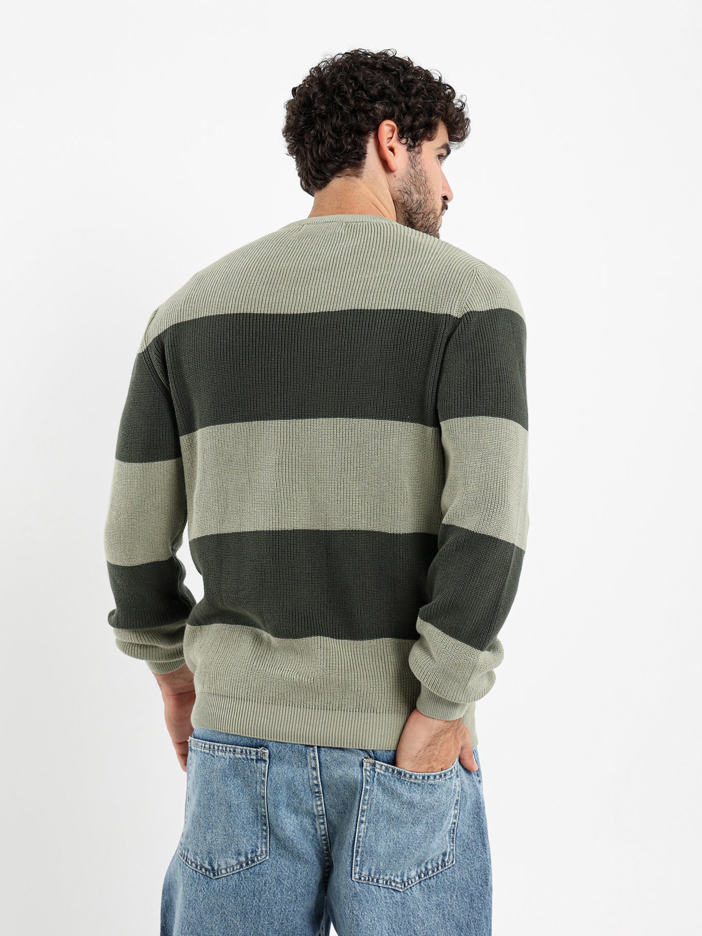 Relaxed Fit Striped Pullover