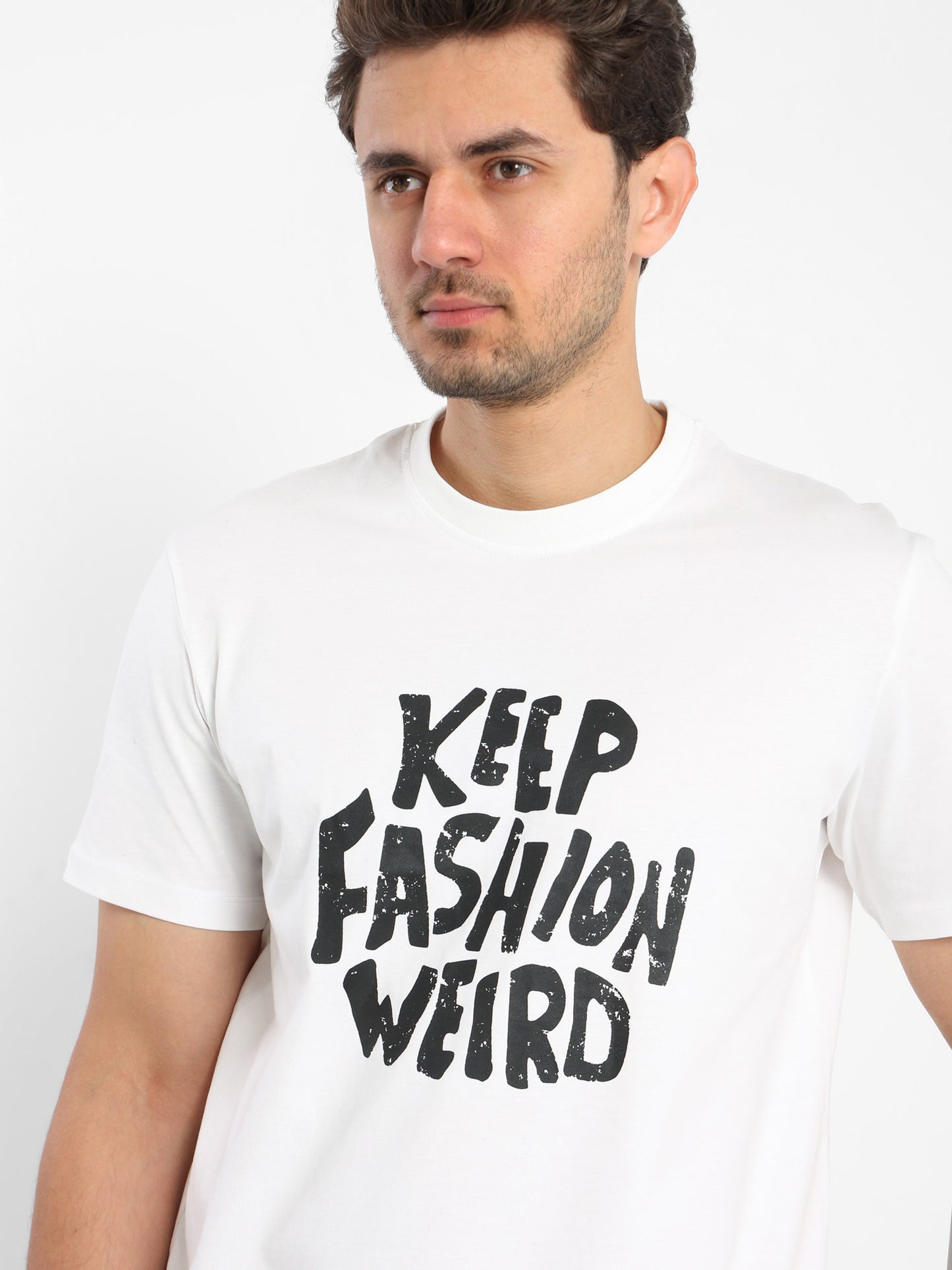 Place Print Half Sleeves T-Shirt - Outlet