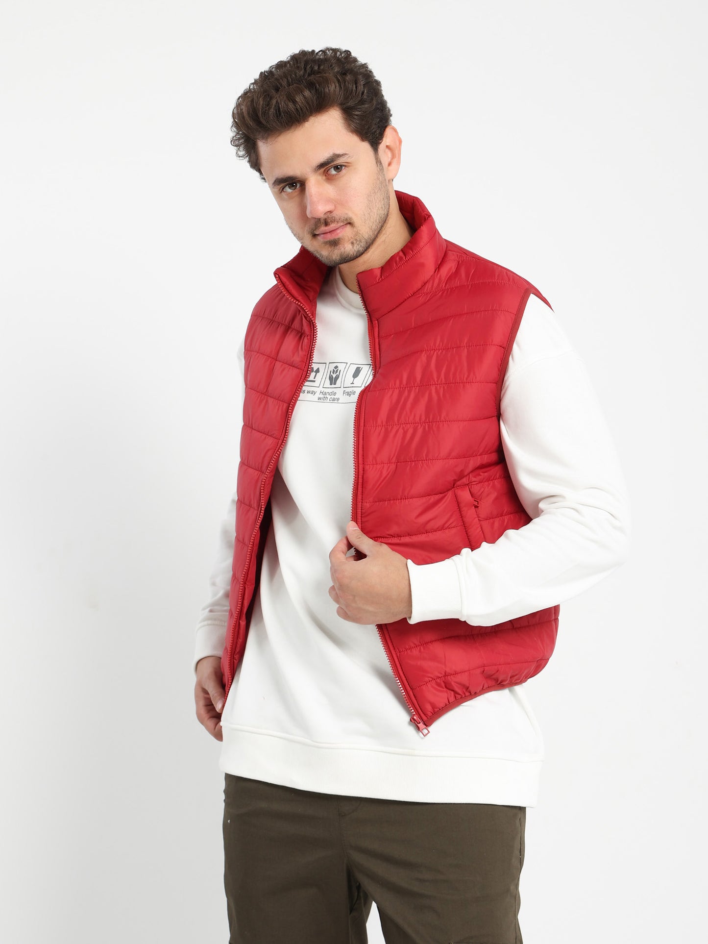 Textured Puffer Vest - Outlet
