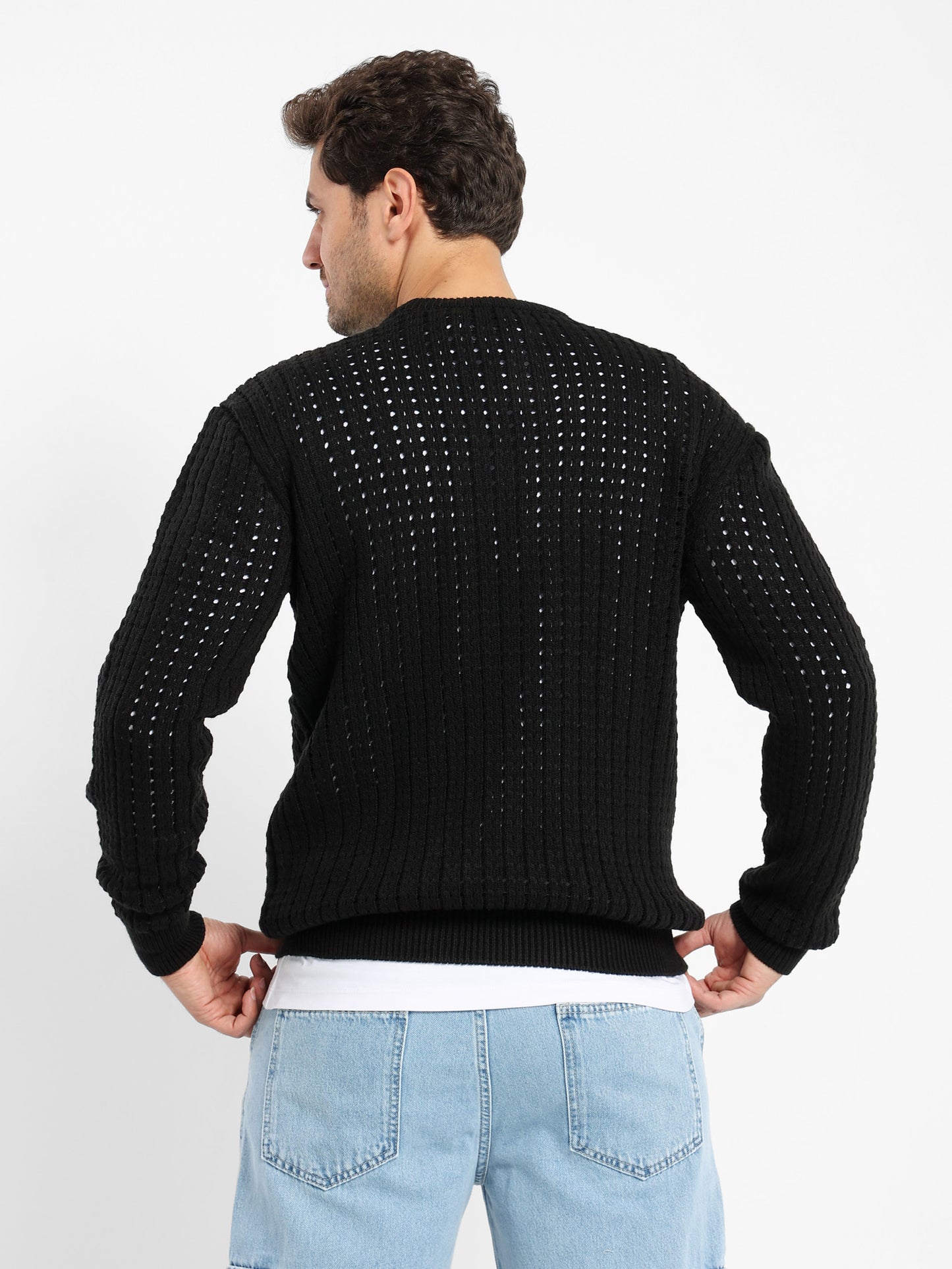 Casual Perforated Pullover - Outlet