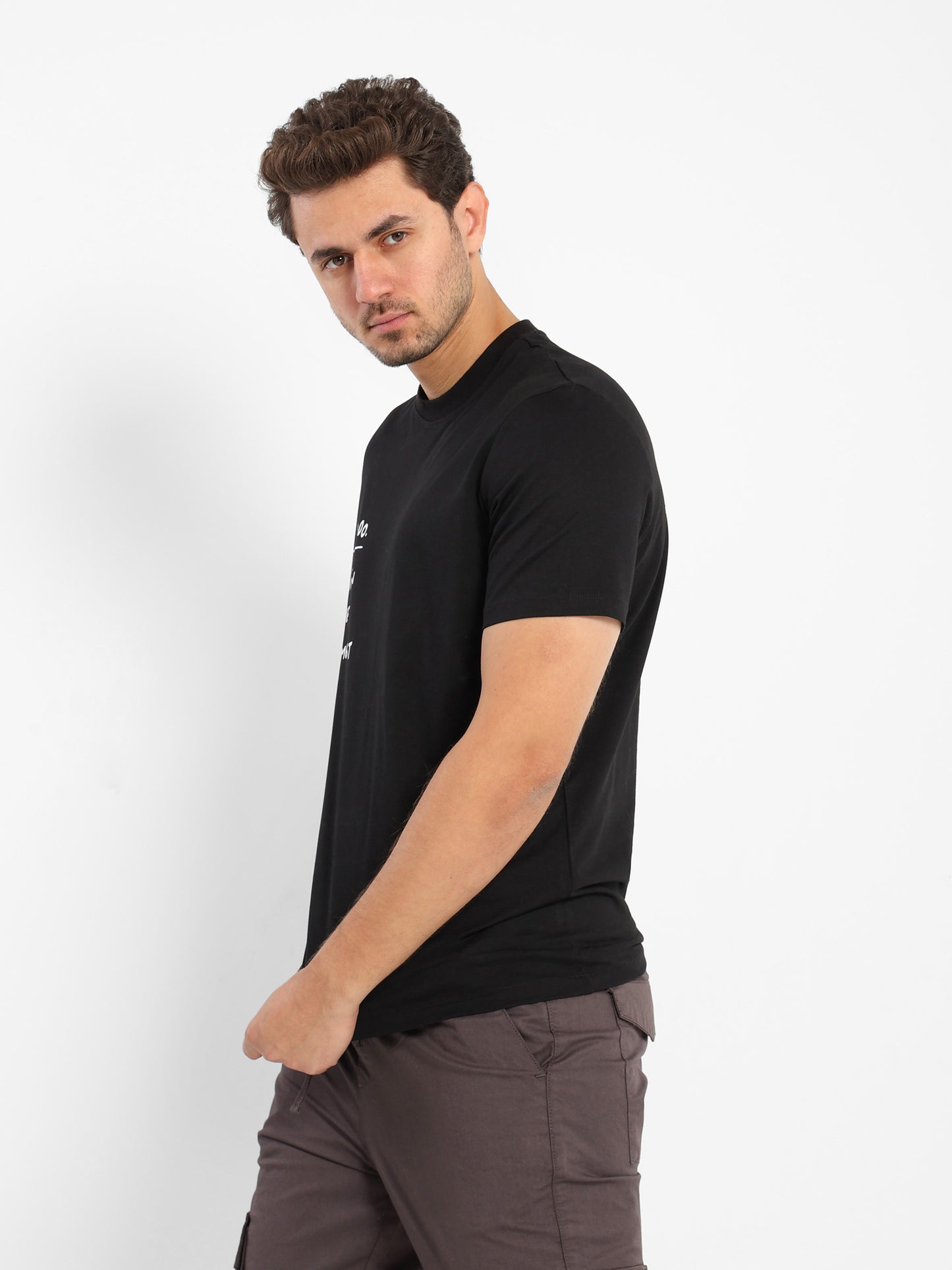 Place Print Half Sleeves T-Shirt - Outlet