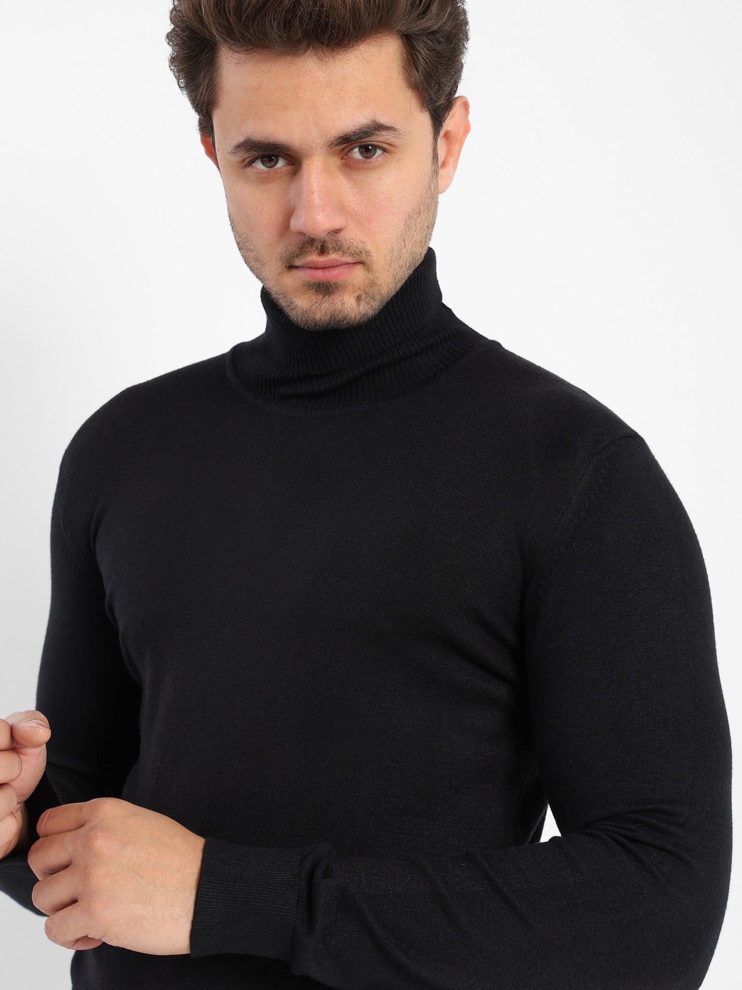 Basic Turtle Neck Solid Pullover - Outlet
