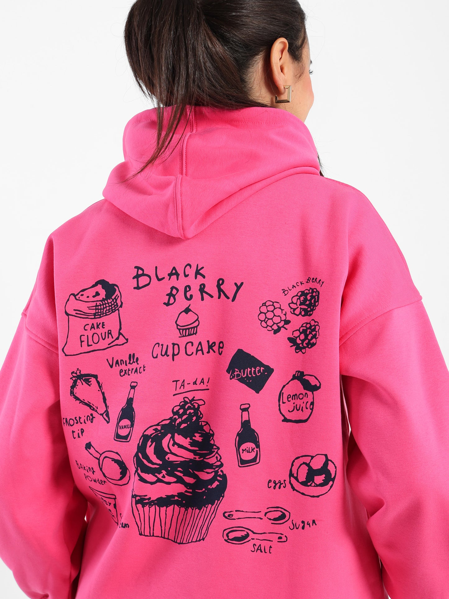 Oversized Printed Hoodie - Outlet