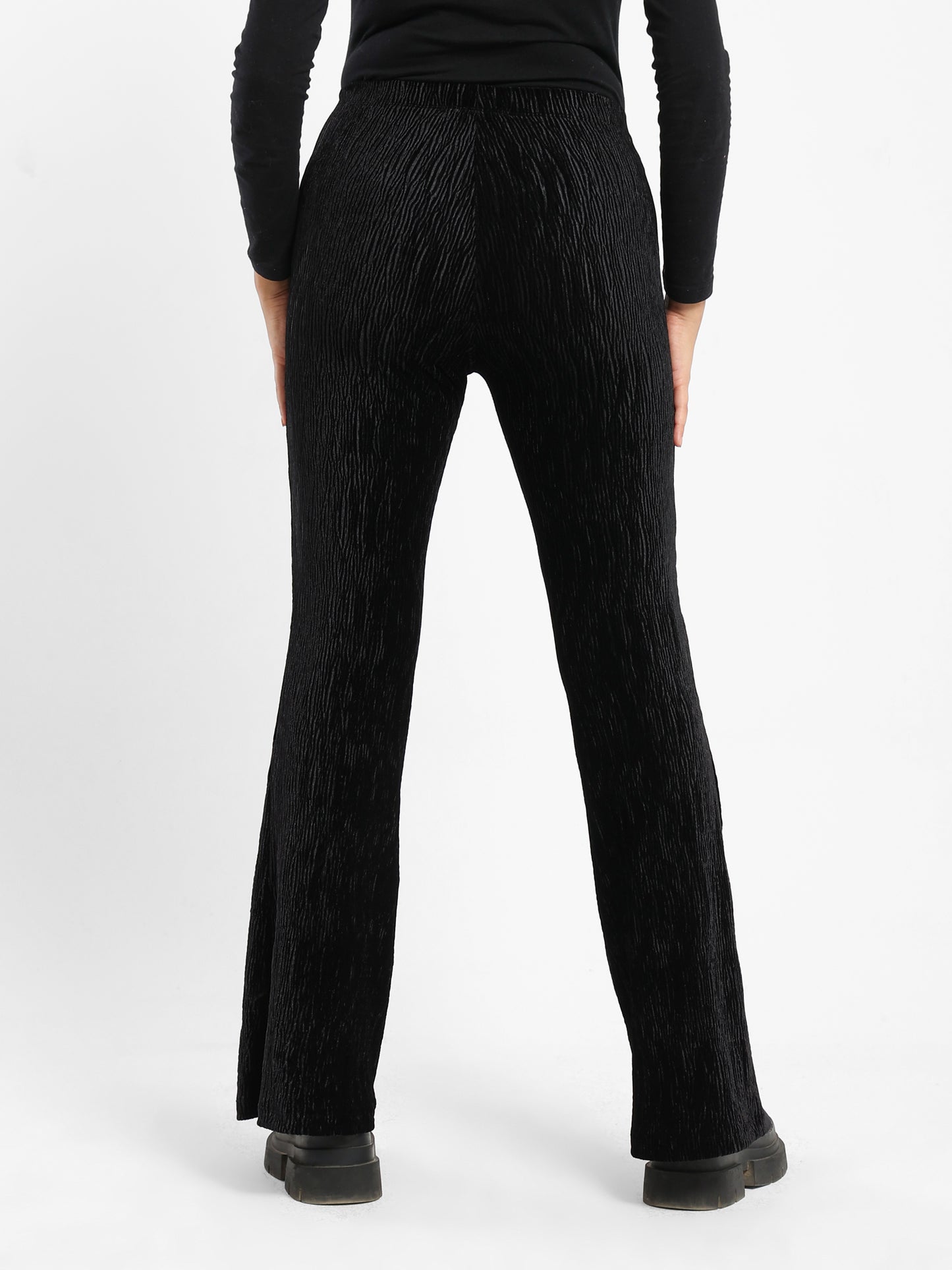 Textured Flared Pants - Outlet
