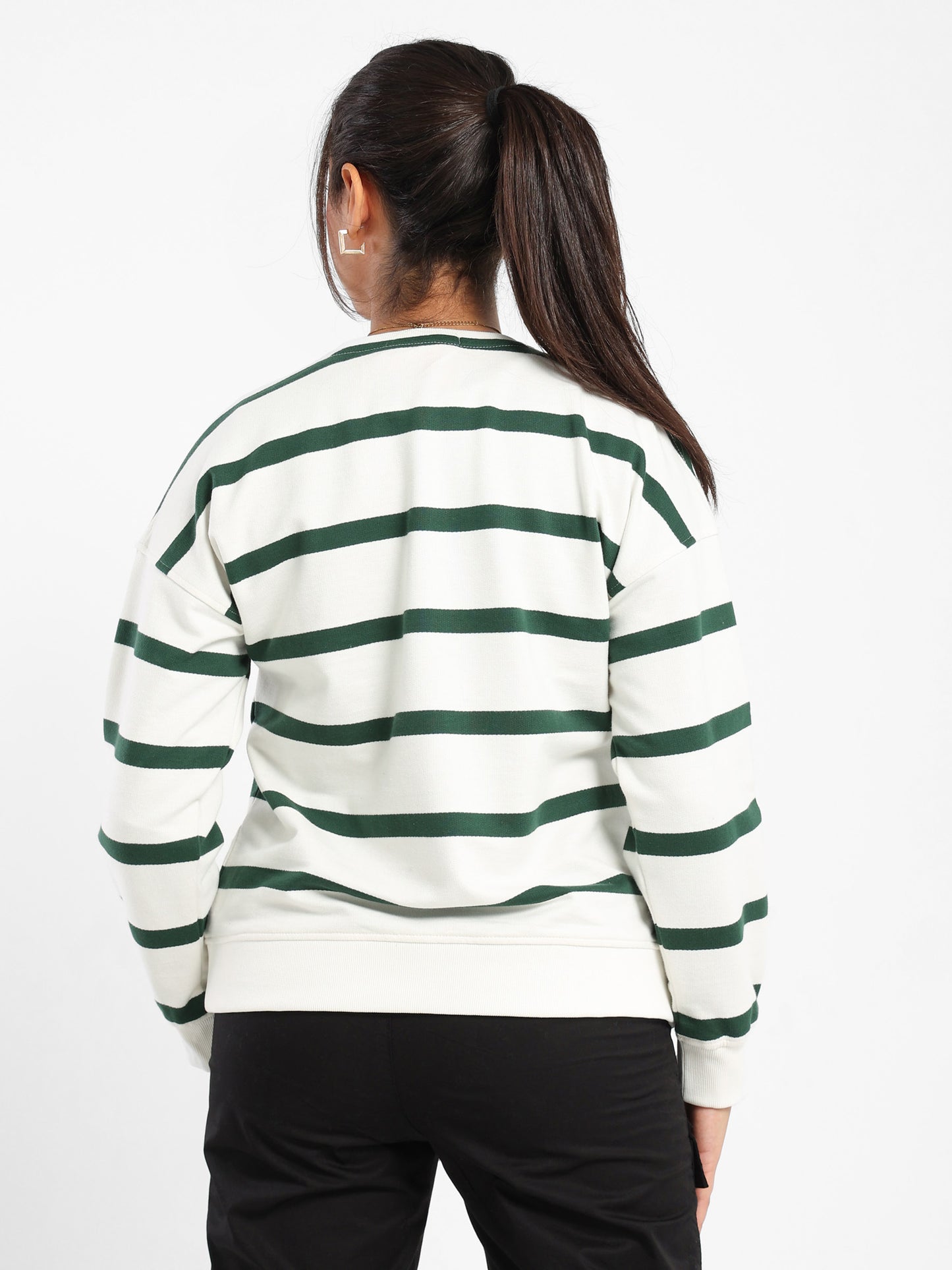 Oversized Striped Sweatshirt - Outlet