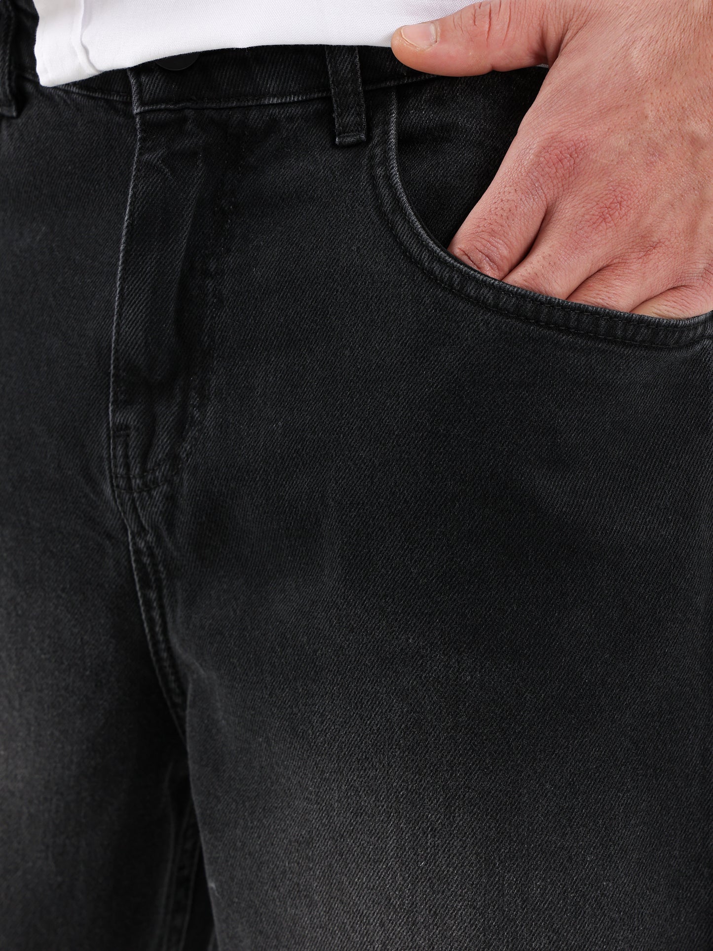 Rigid Denim Jeans Matching Wash