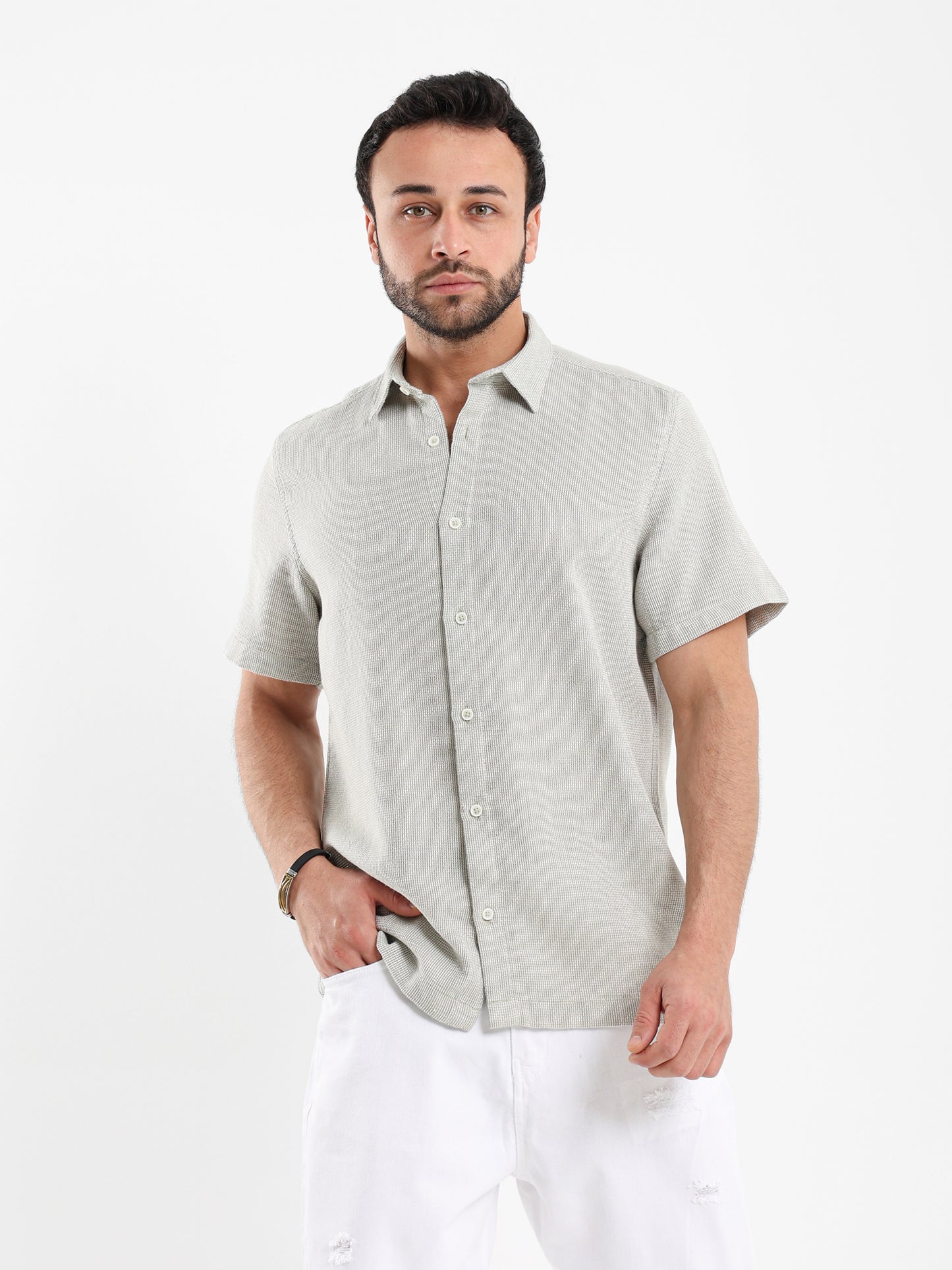 Textured Short Sleeve Shirt