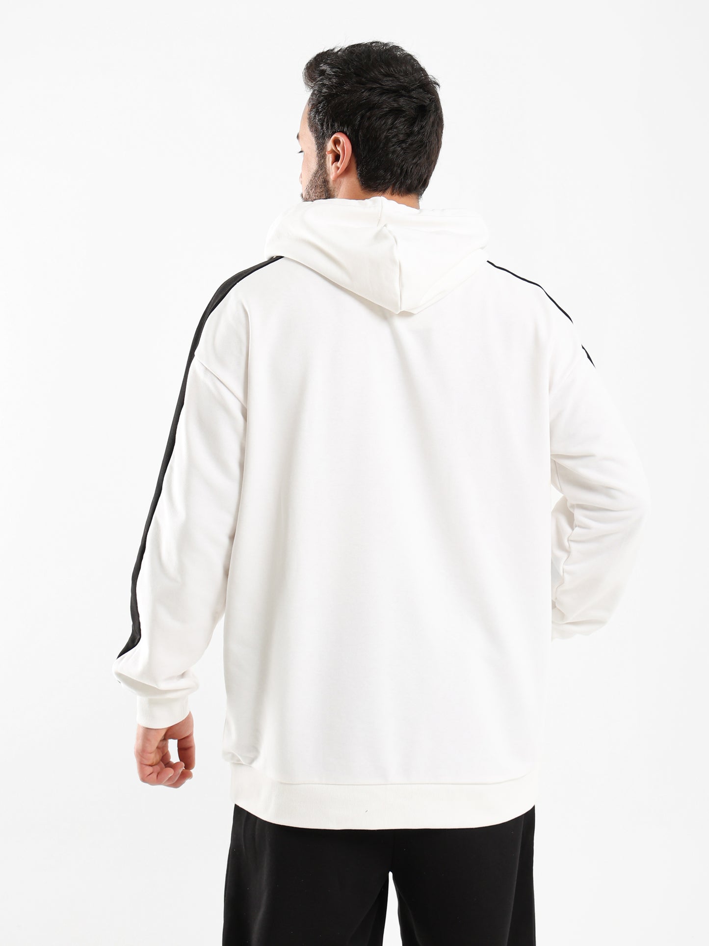 Hoodie With Panels on Sleeves