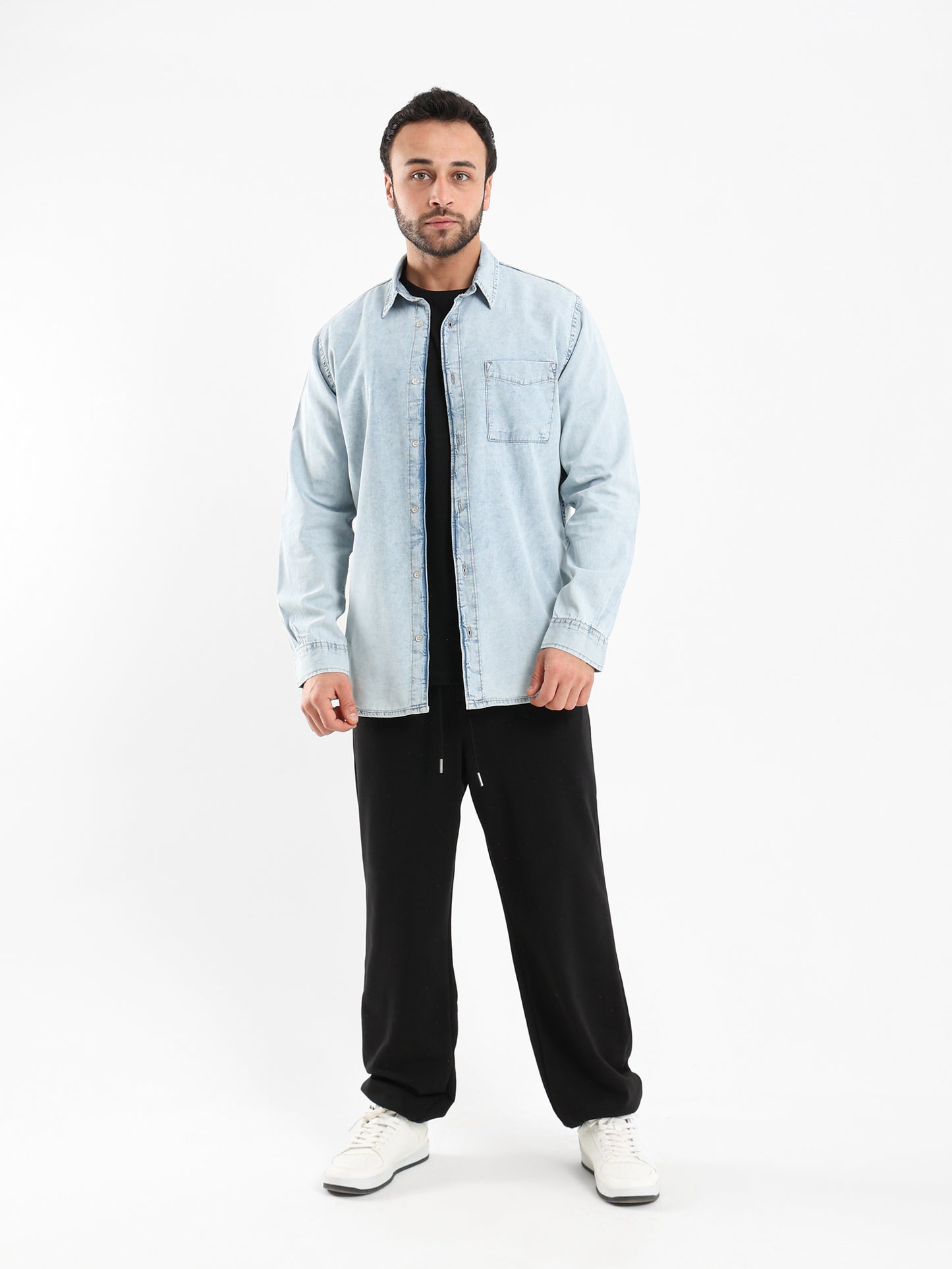 Basic Denim Shirt Long Sleeve - Outlet