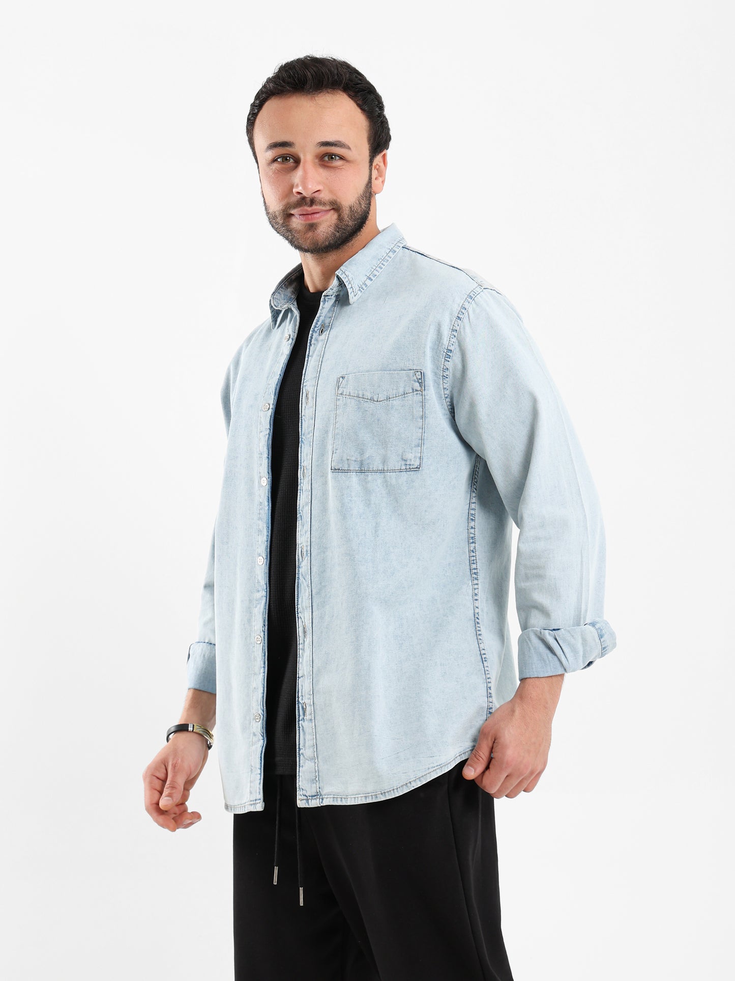 Basic Denim Shirt Long Sleeve - Outlet