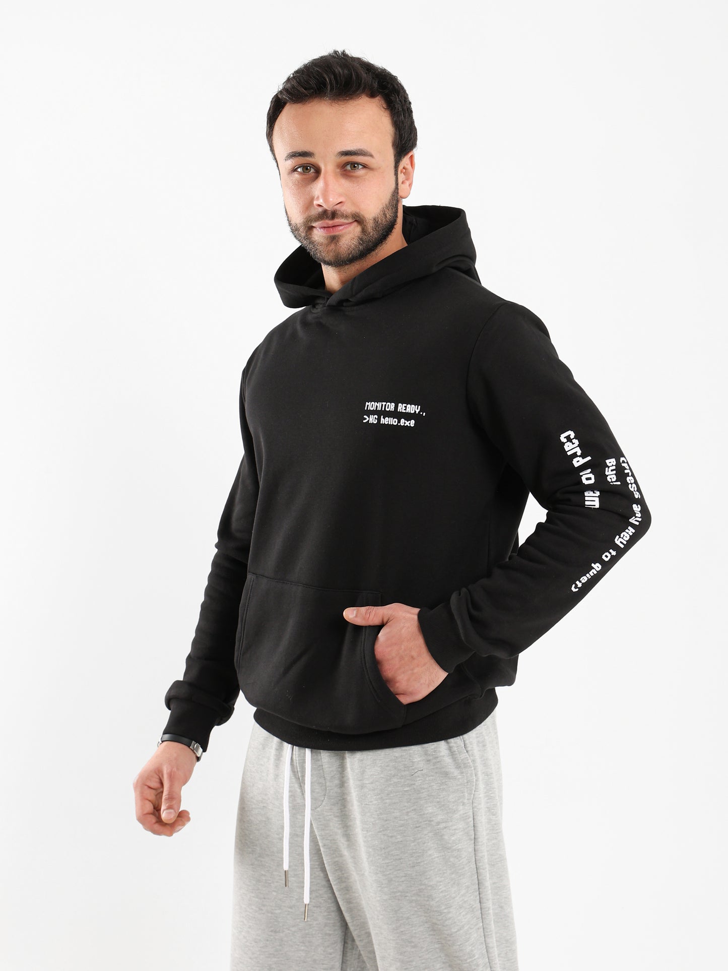 Text Printed Hoodie