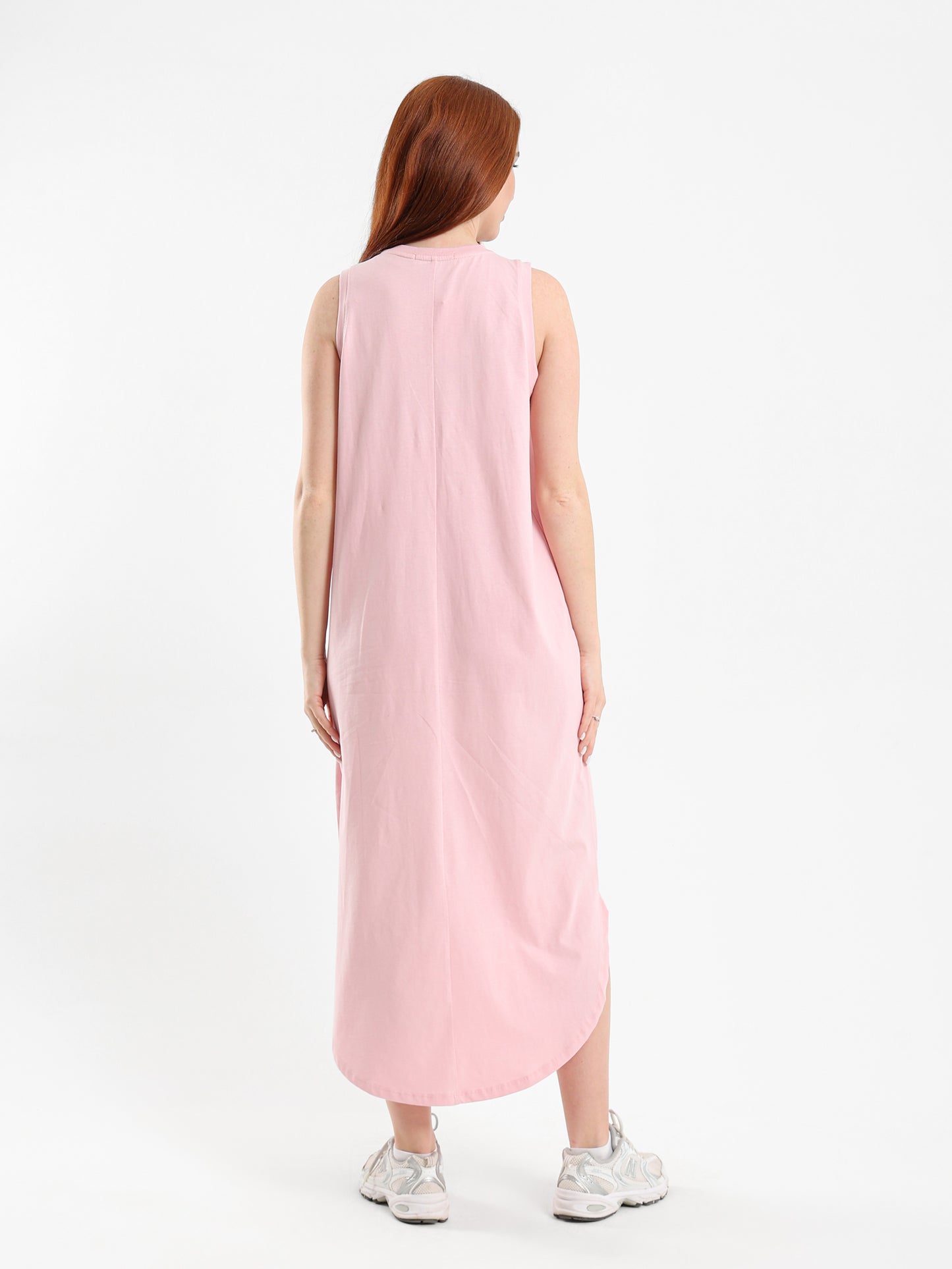 Sleeveless High-Low Midi Dress