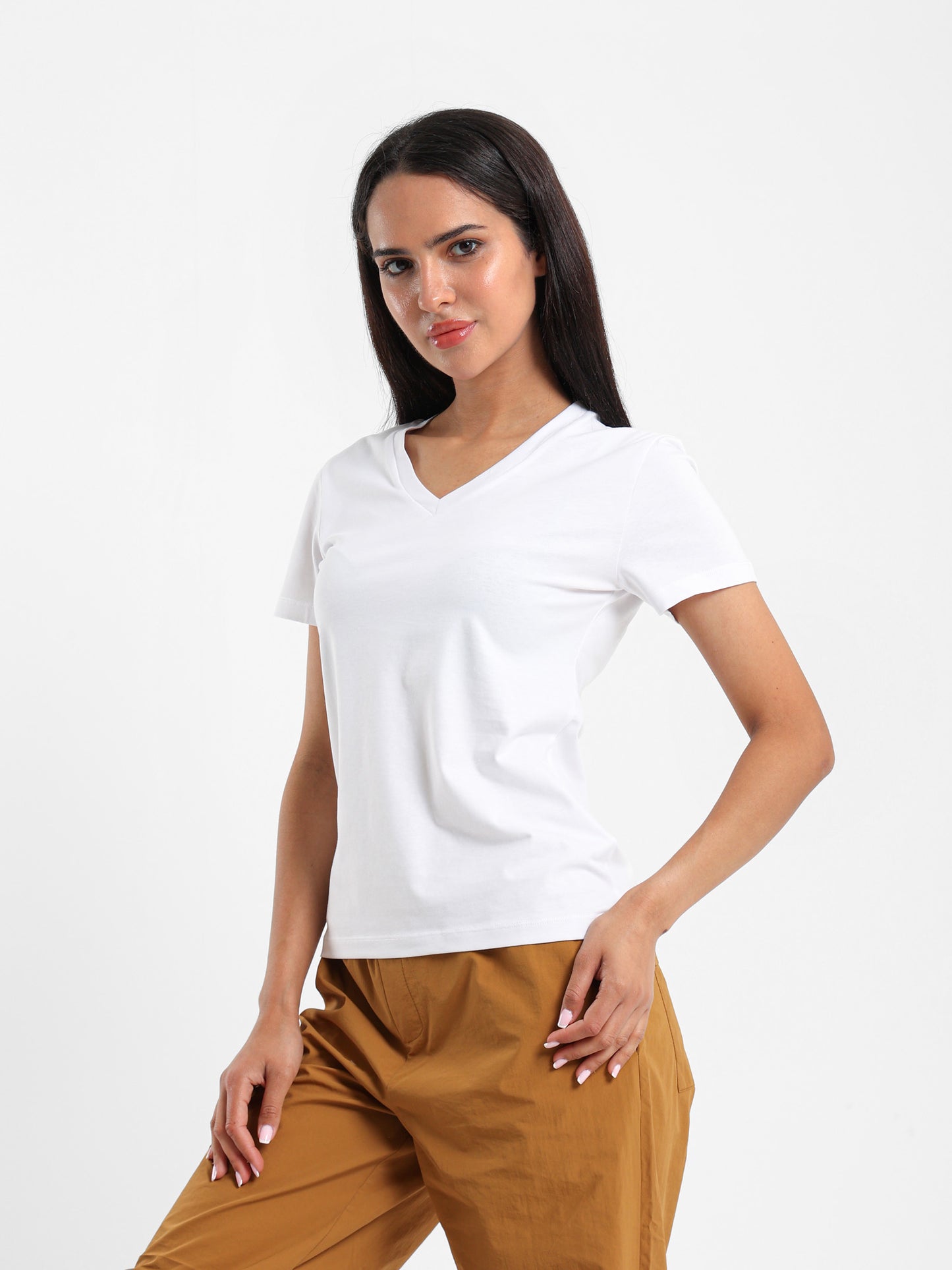 Fitted V-Neck T-Shirt