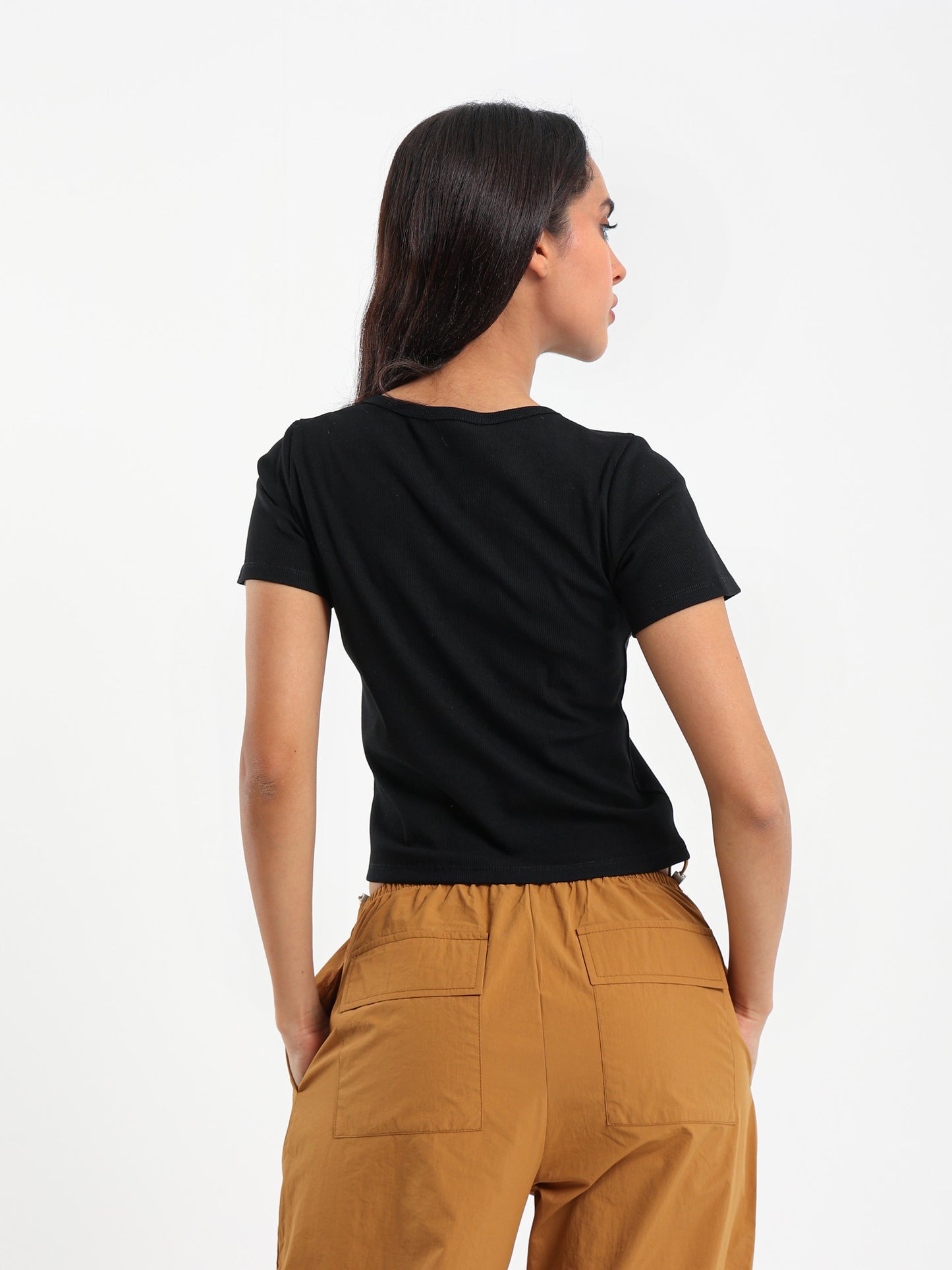 Ribbed Short Sleeve Fitted Cardigan