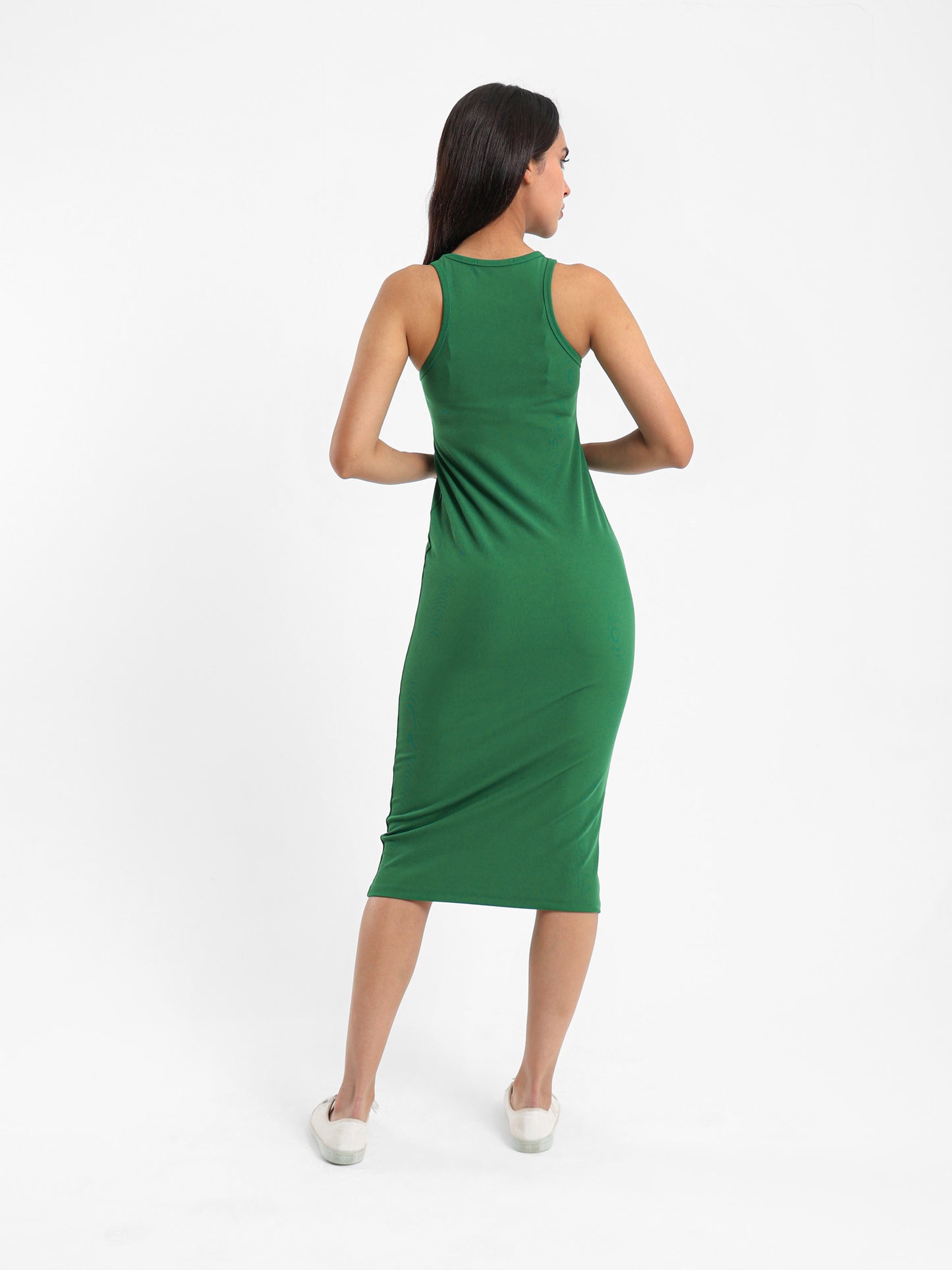 Ribbed Halter Midi Dress