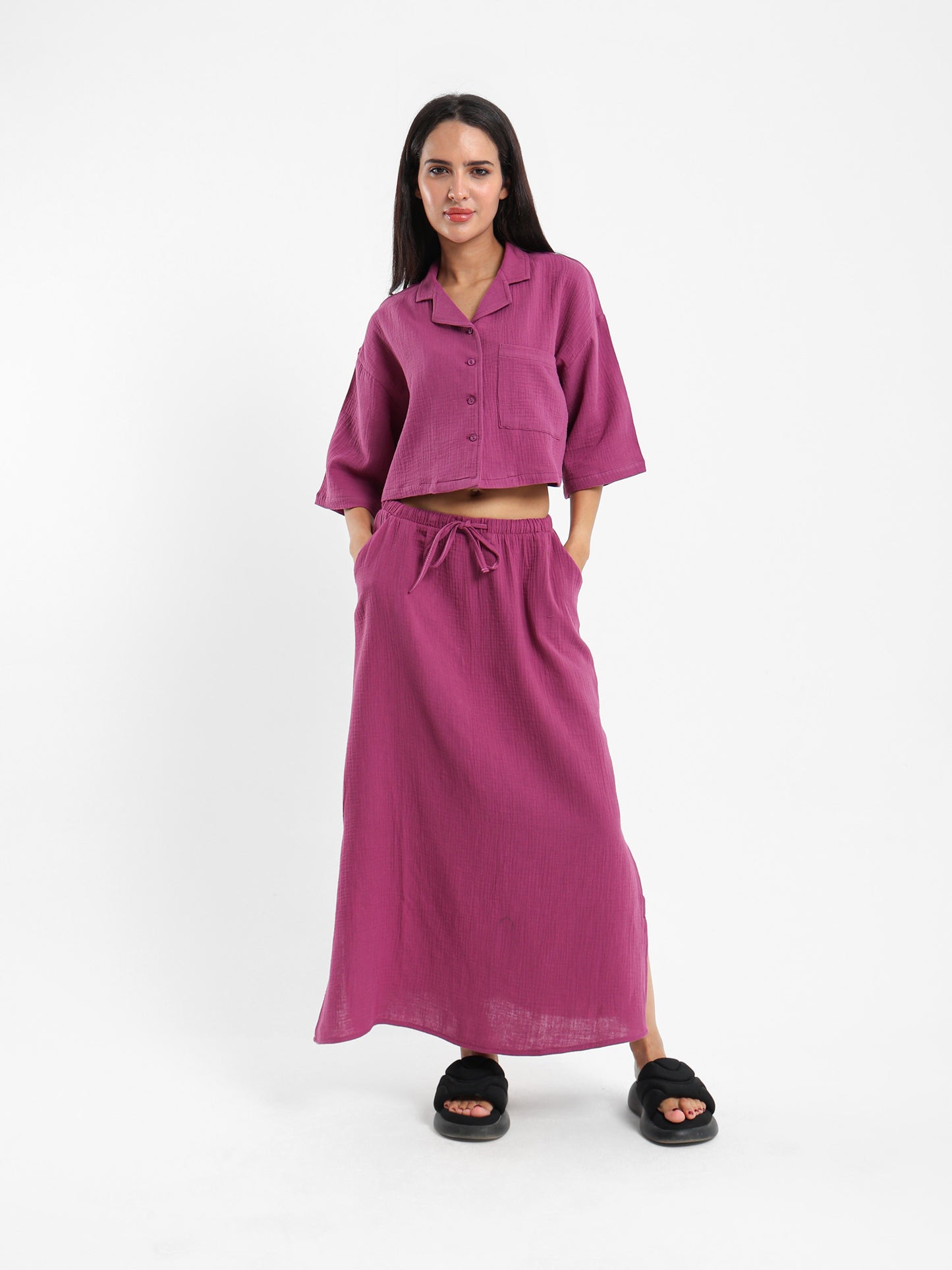Long Skirt with Side Slit