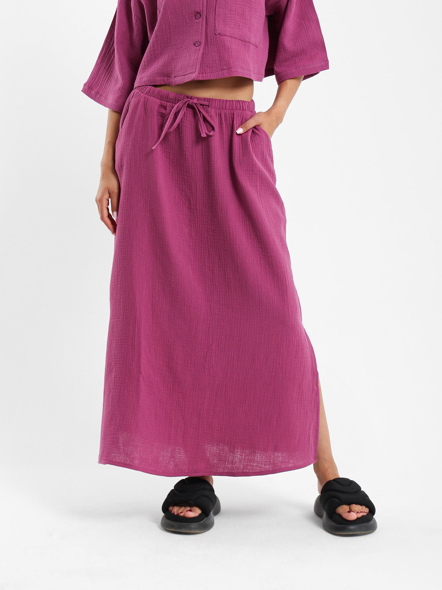 Long Skirt with Side Slit